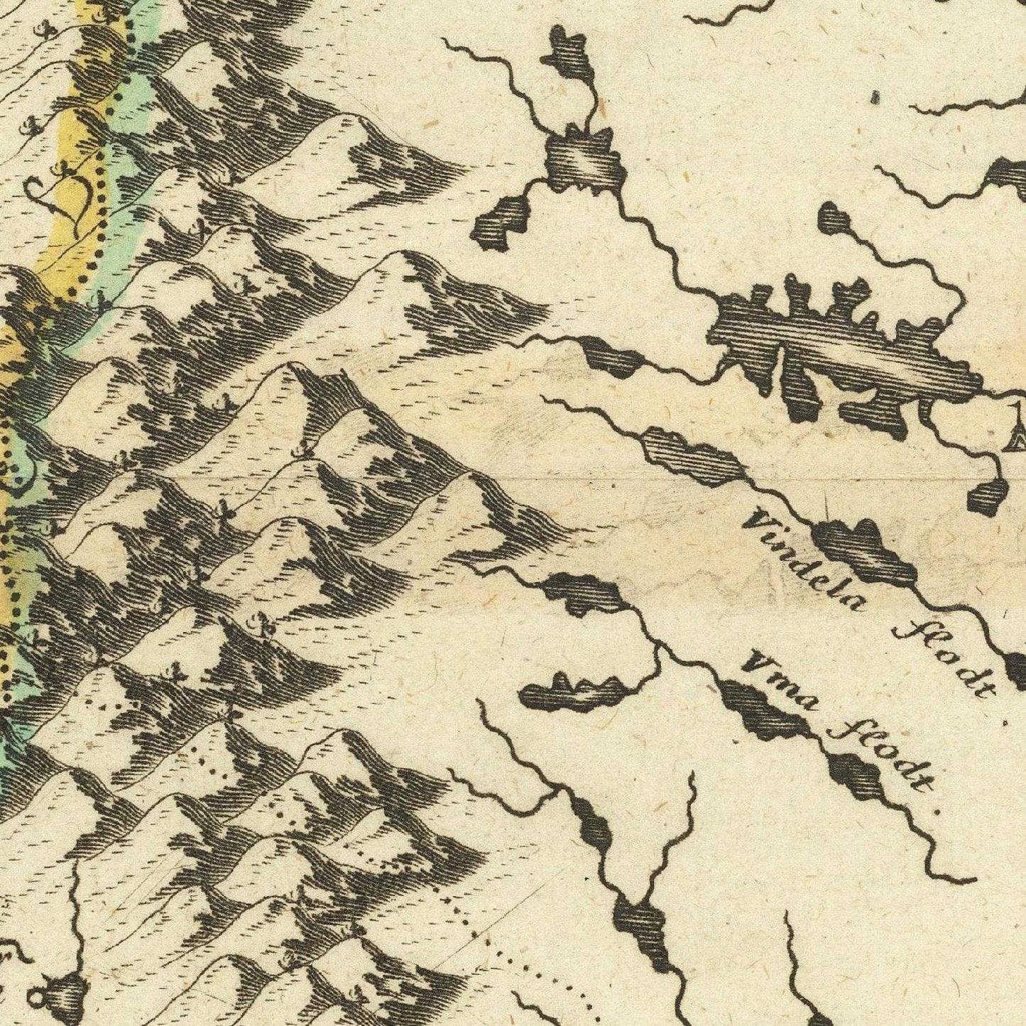 detail of the map from the centre 