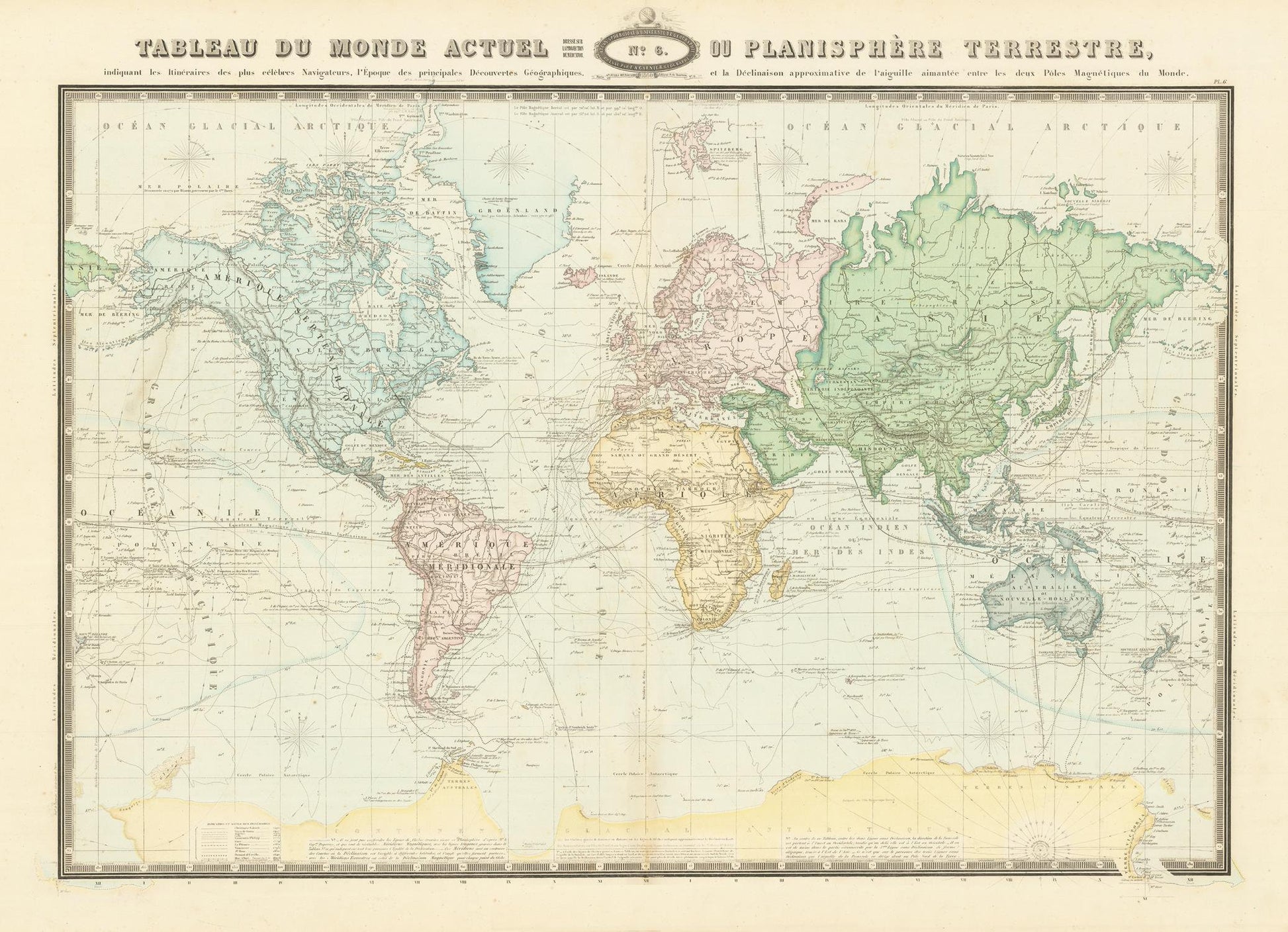 presentation of the map reproduction without a frame