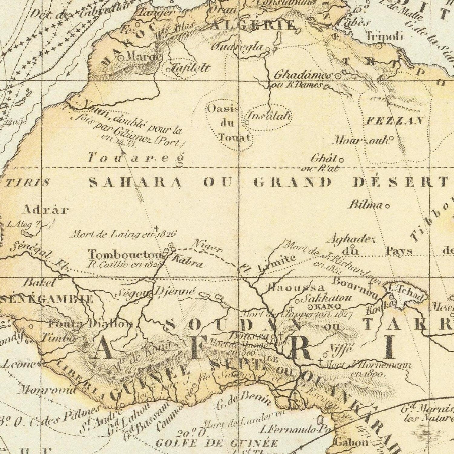 detail of the map from the centre 