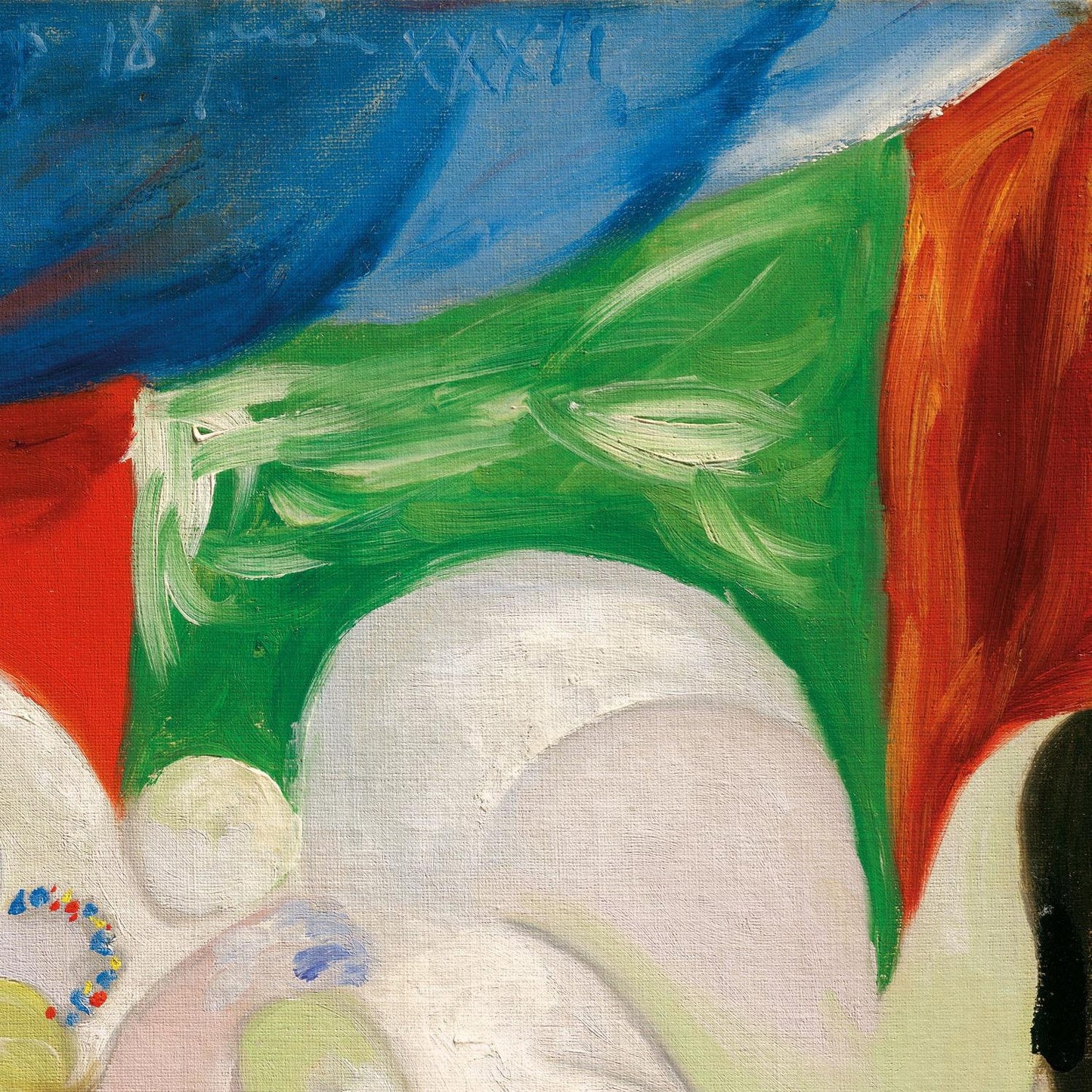 detail of the fine art reproduction from the top right corner