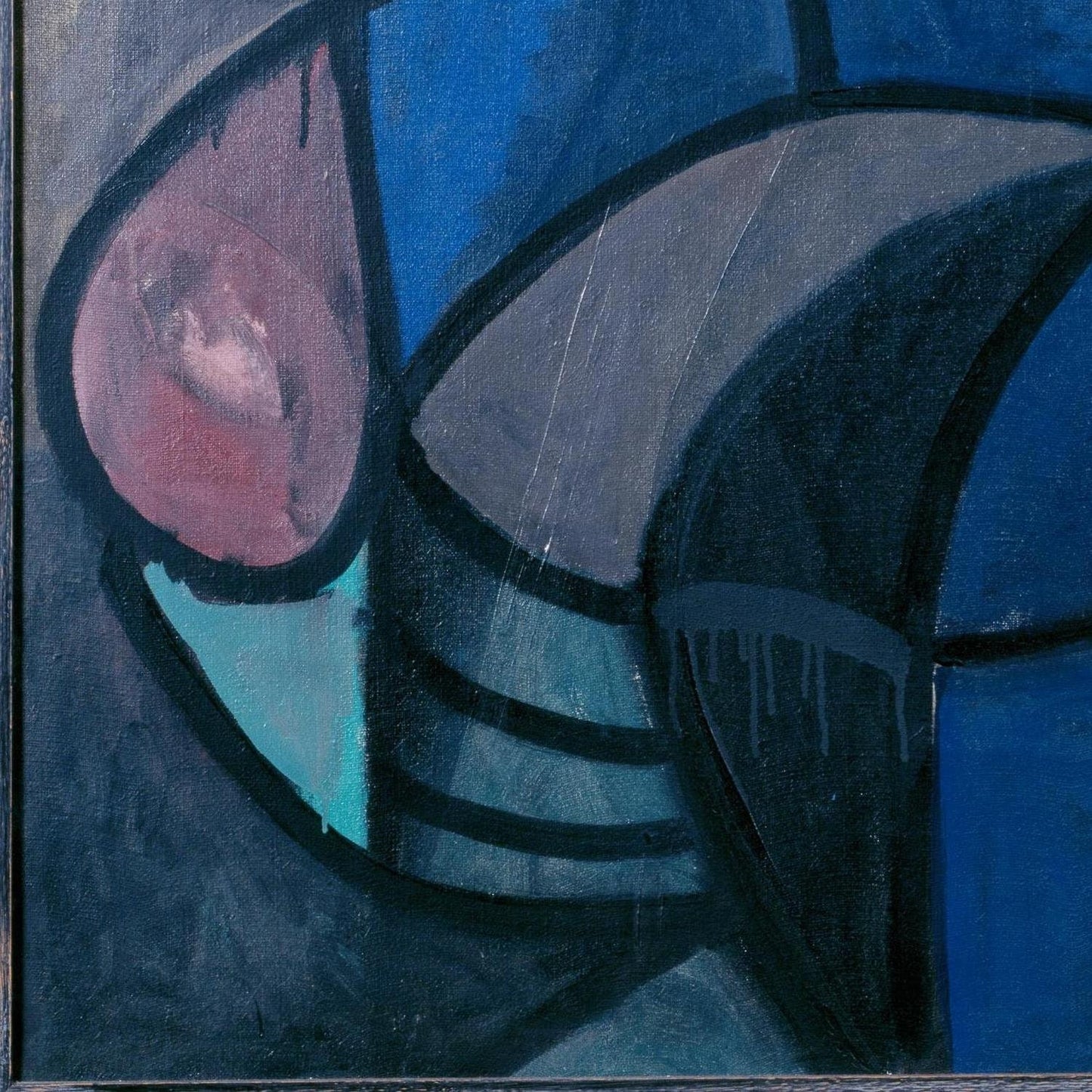 detail of the fine art reproduction from the bottom left corner