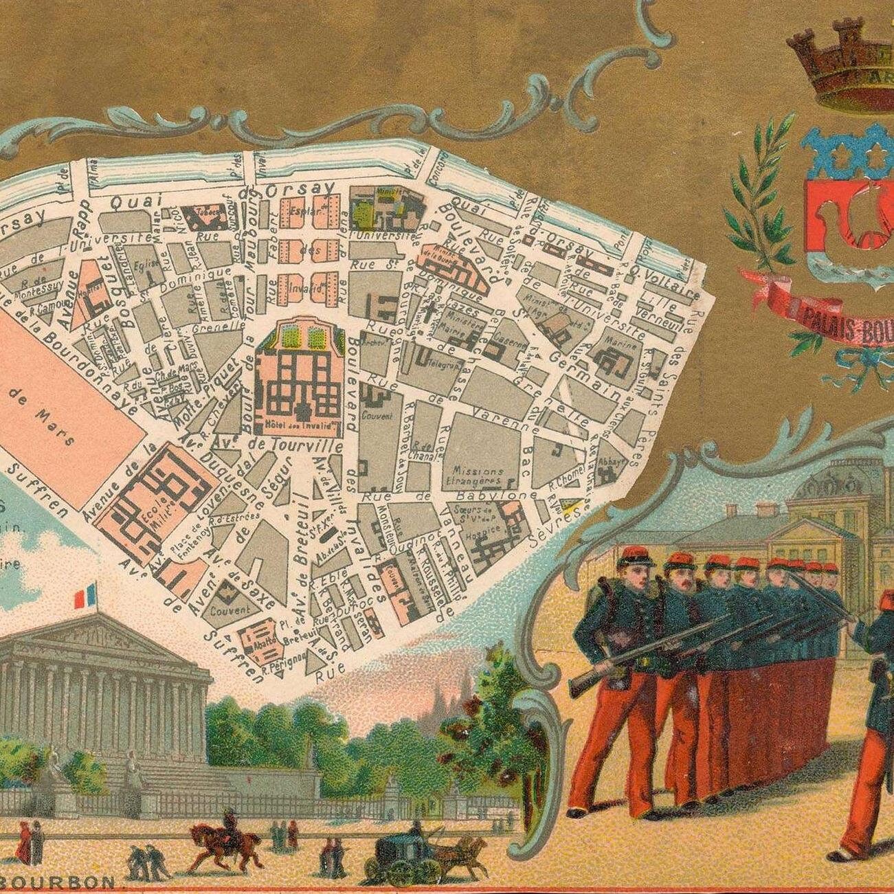 detail of the map from the centre left