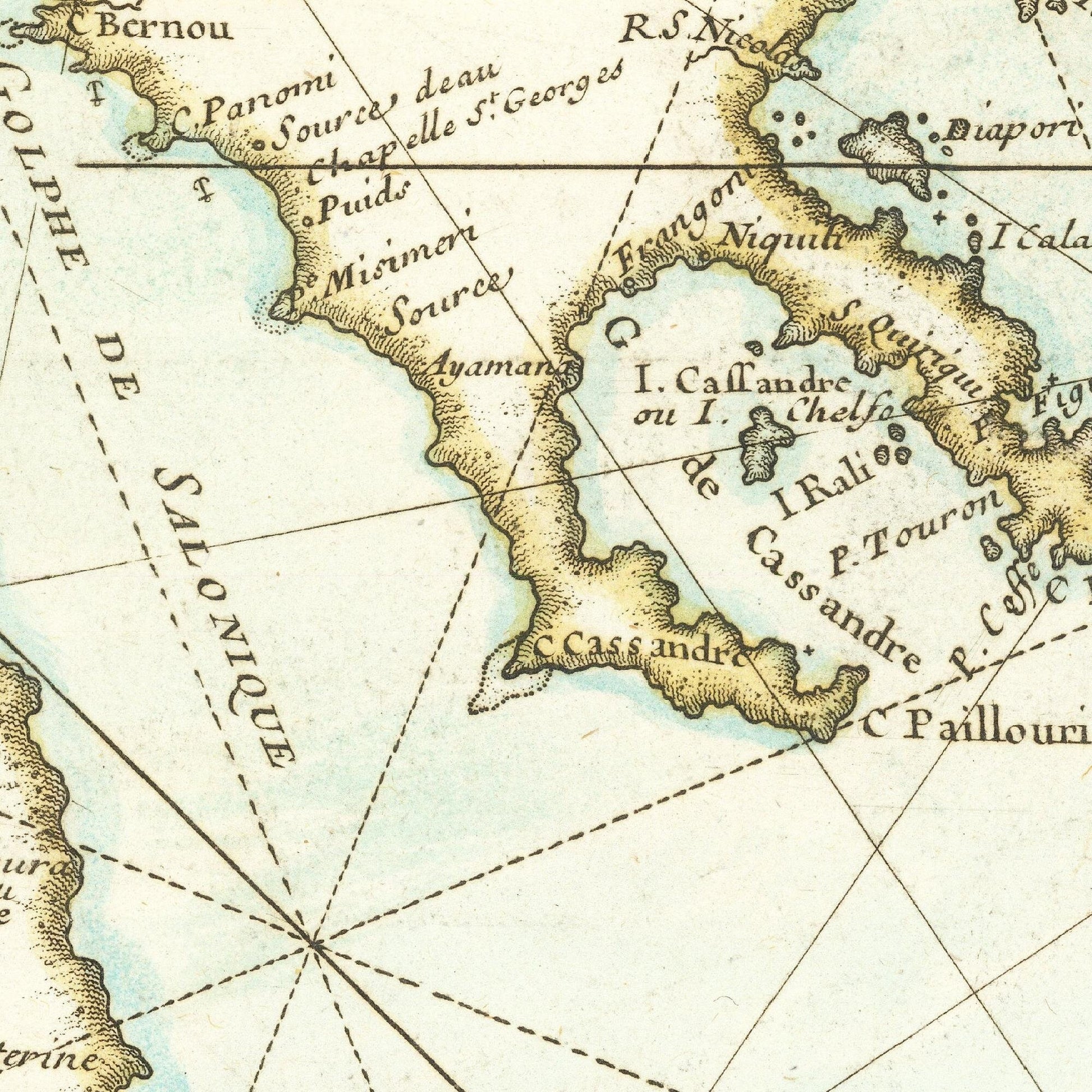 detail of the map from the centre left