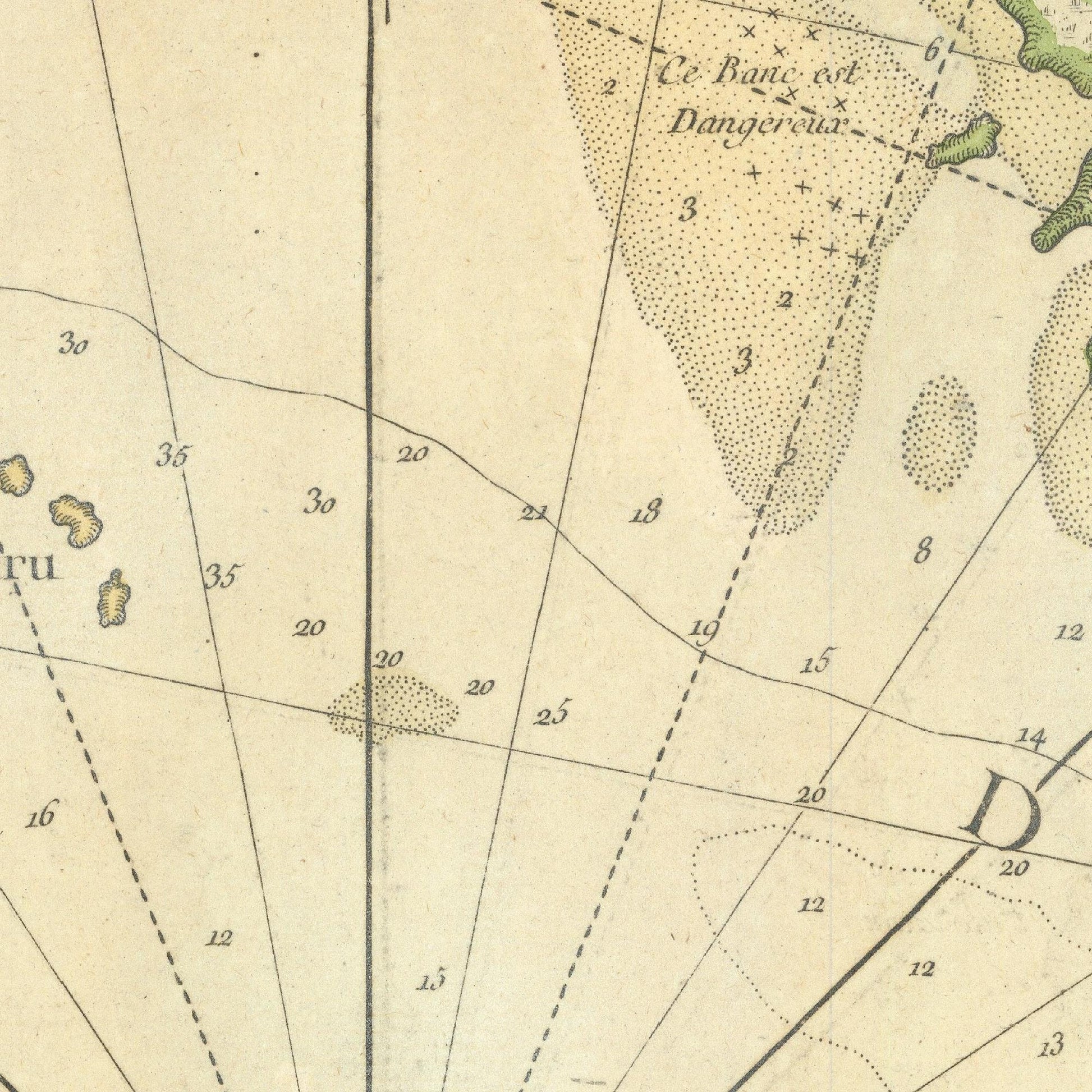 detail of the map from the centre left