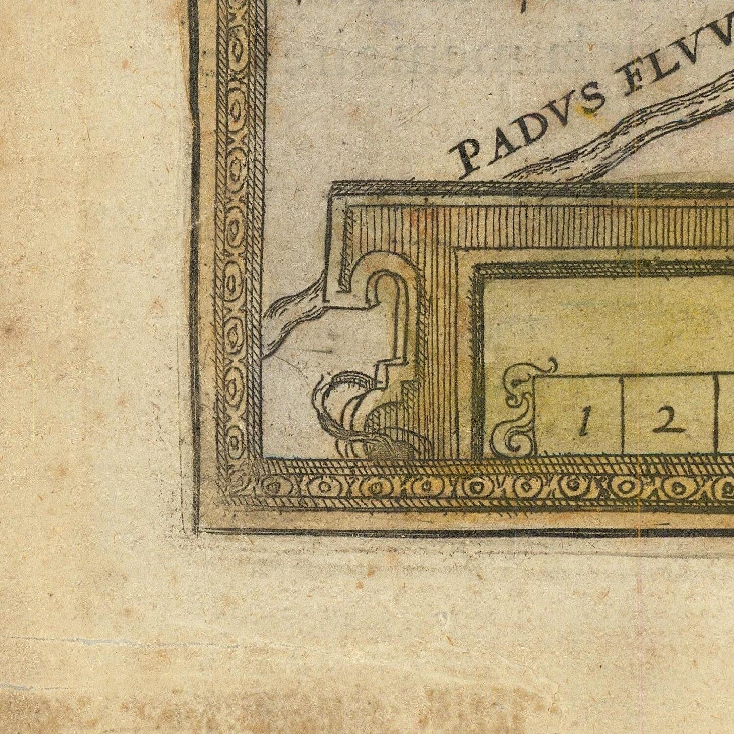 detail of the map from the bottom left corner