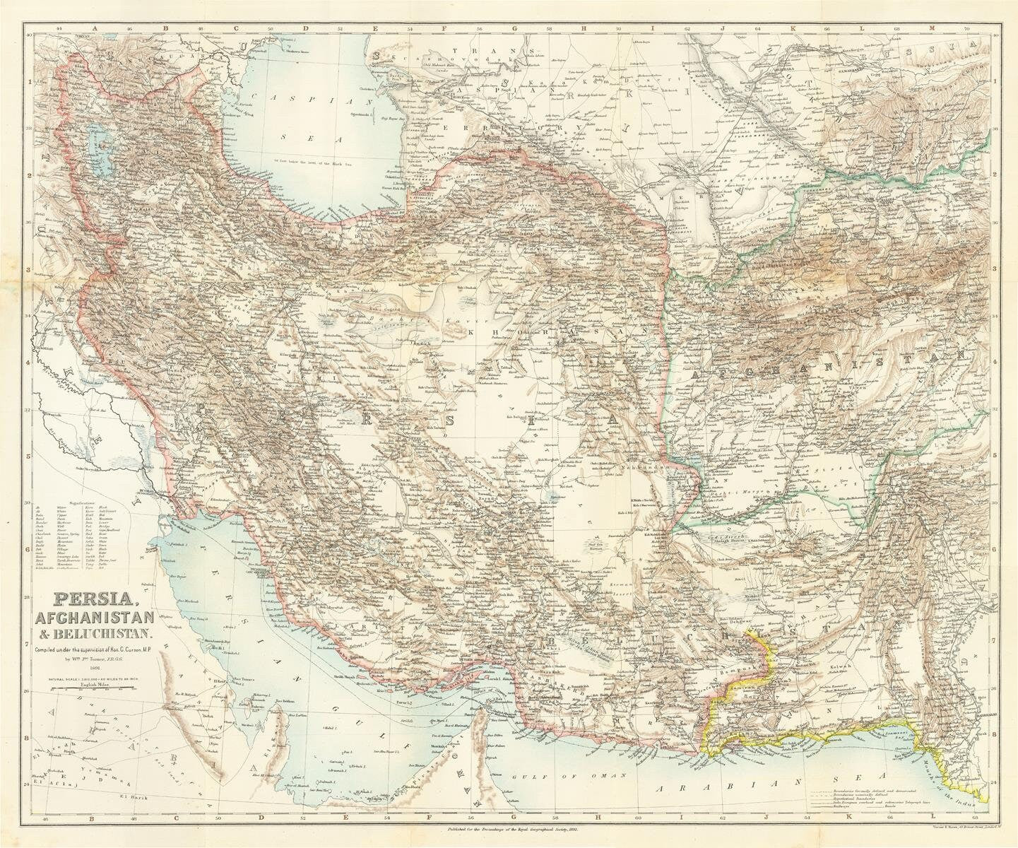 presentation of the map reproduction without a frame