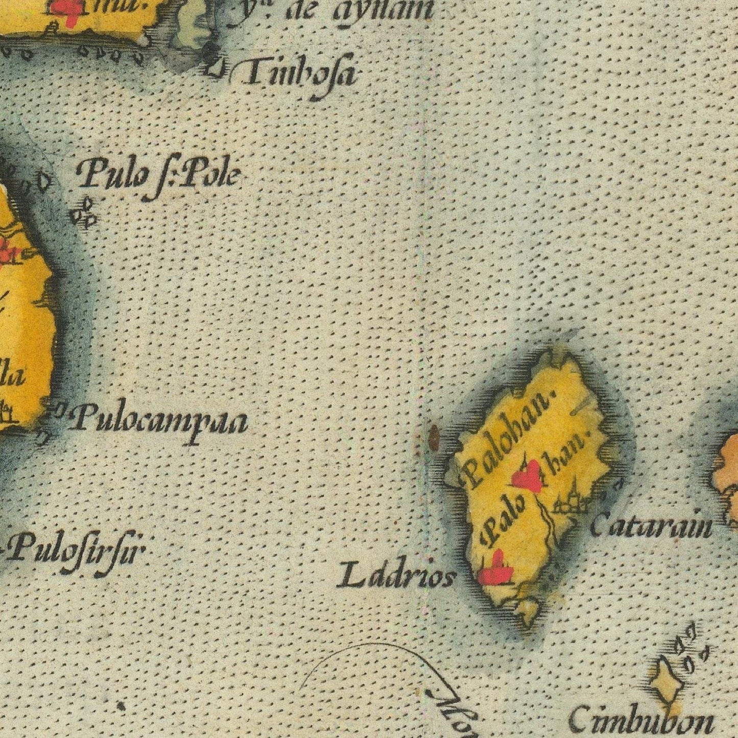 detail of the map from the centre 