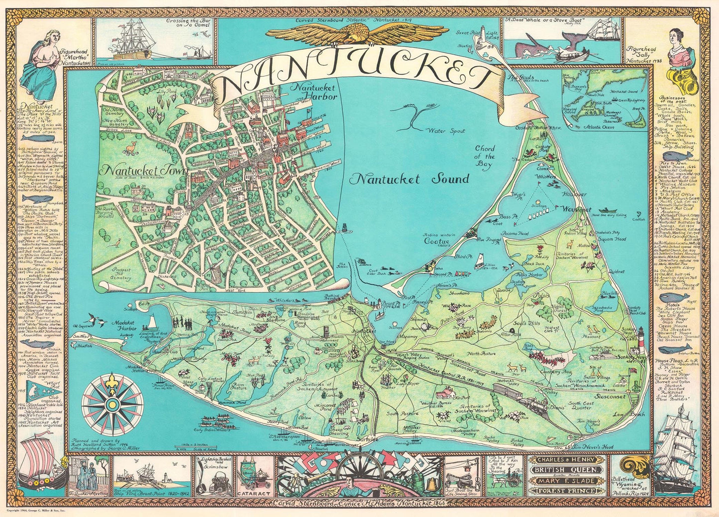 presentation of the map reproduction without a frame