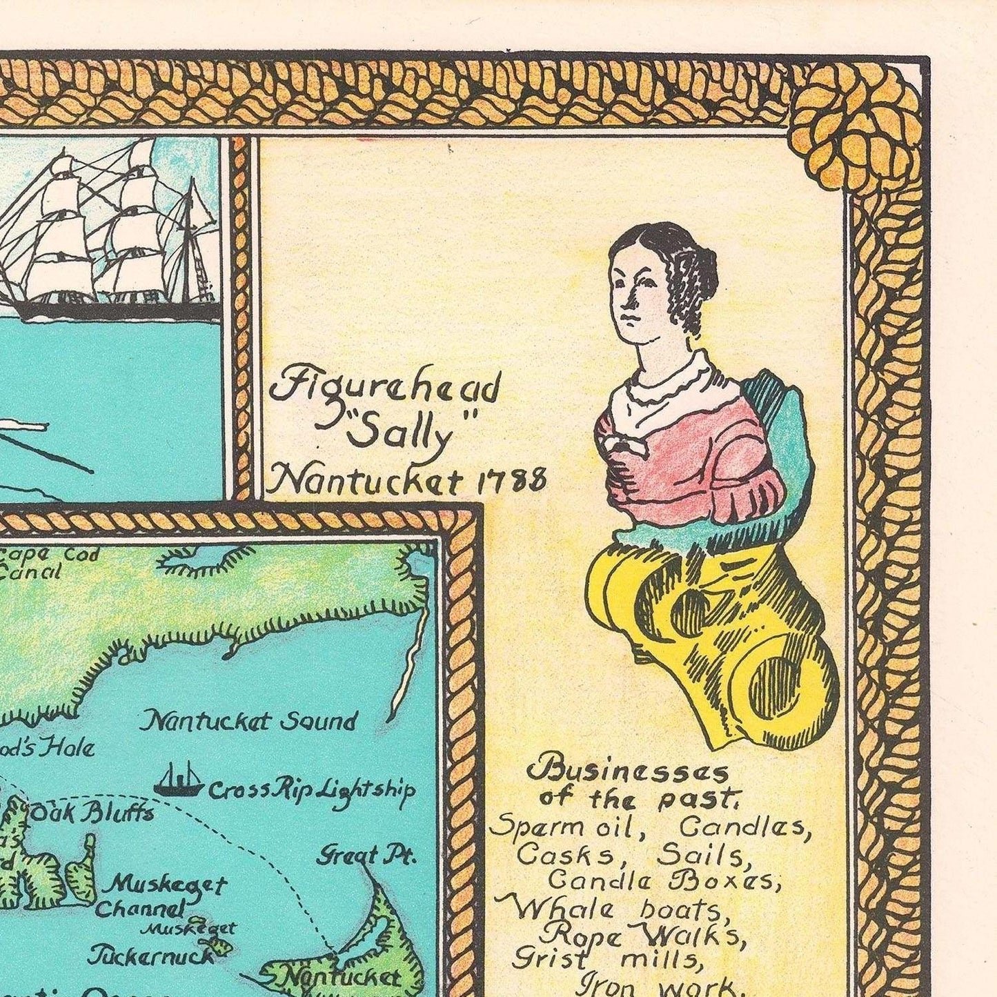 detail of the map from the top right corner