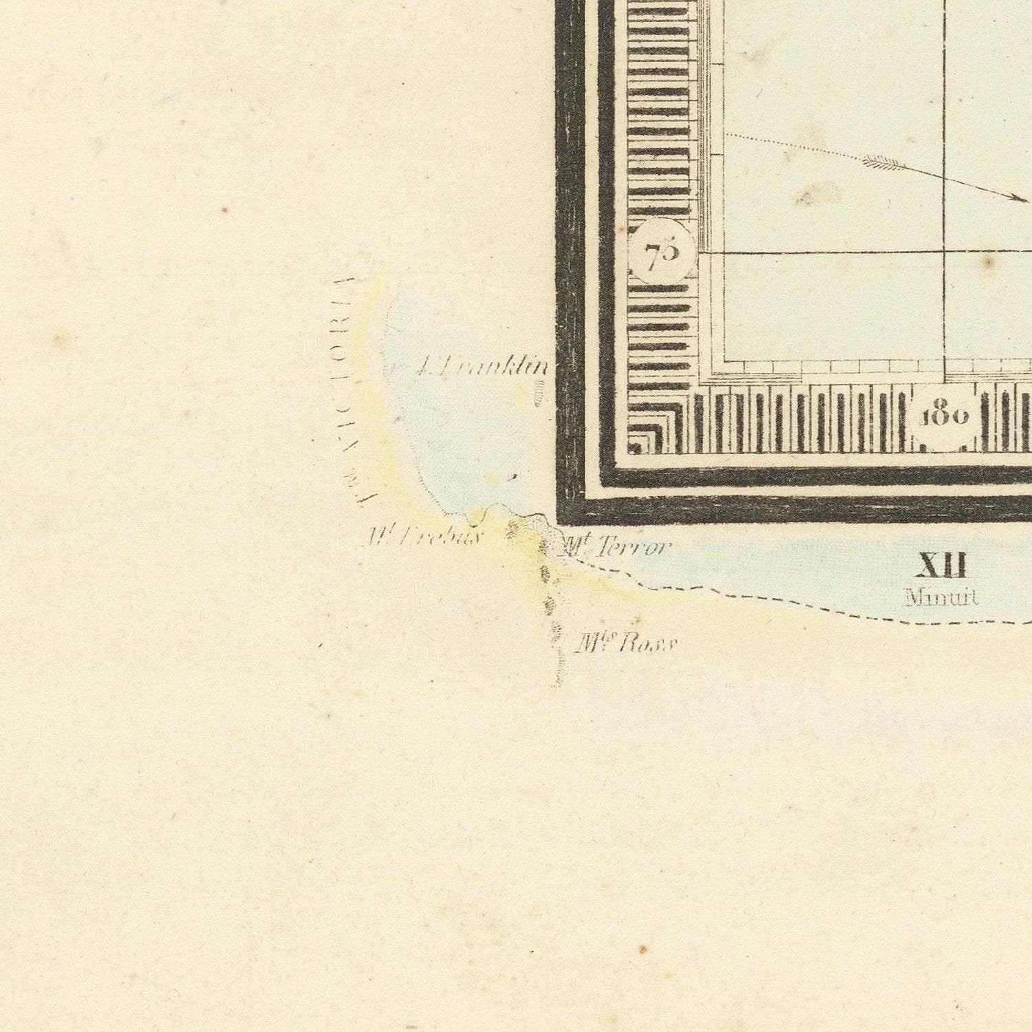 detail of the map from the bottom left corner