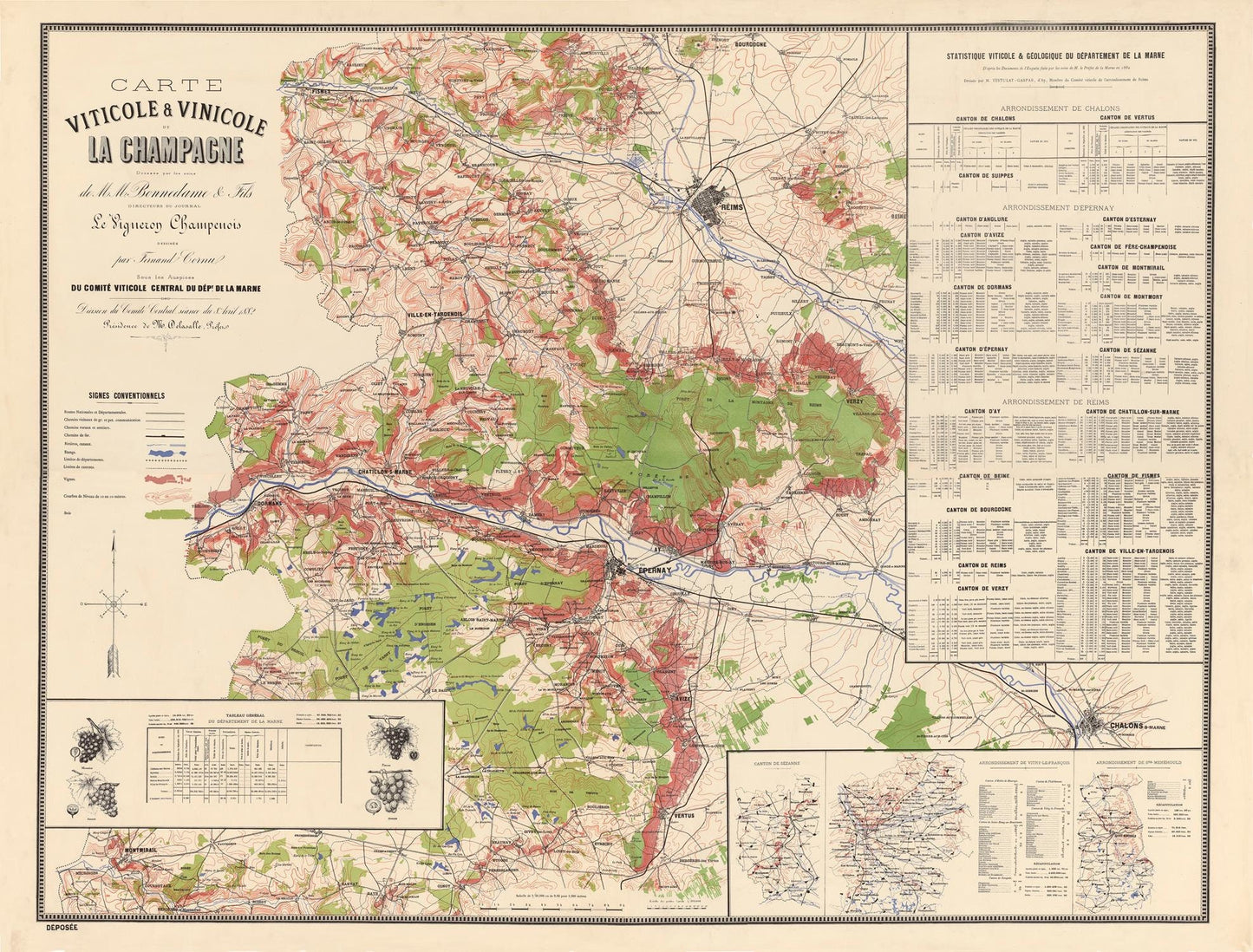 presentation of the map reproduction without a frame