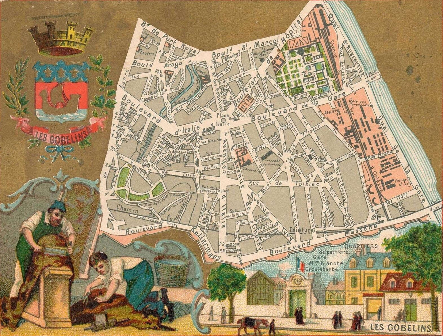 detail of the map from the centre 