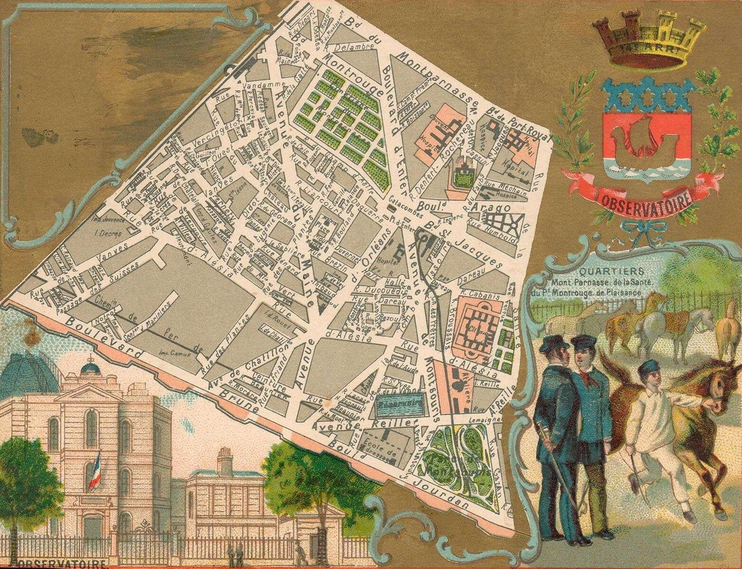 detail of the map from the centre 