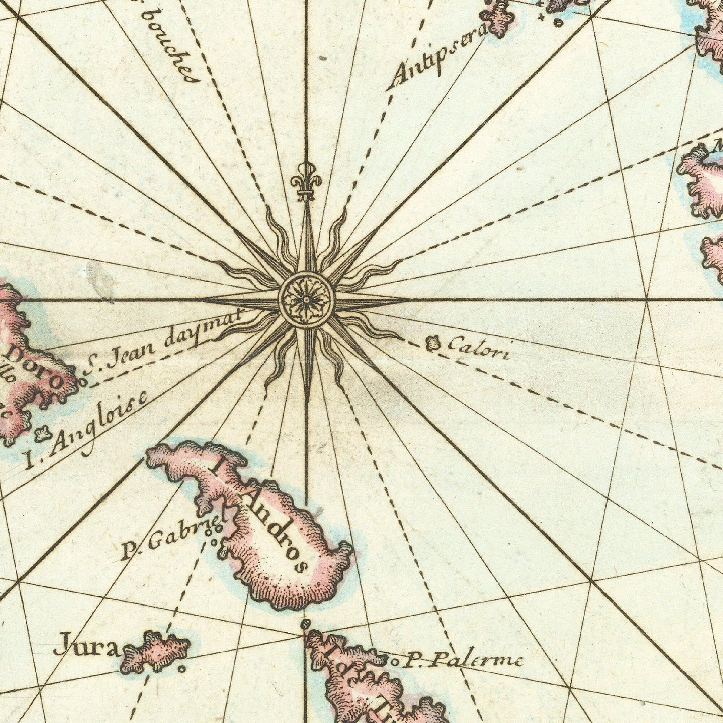 detail of the map from the centre 