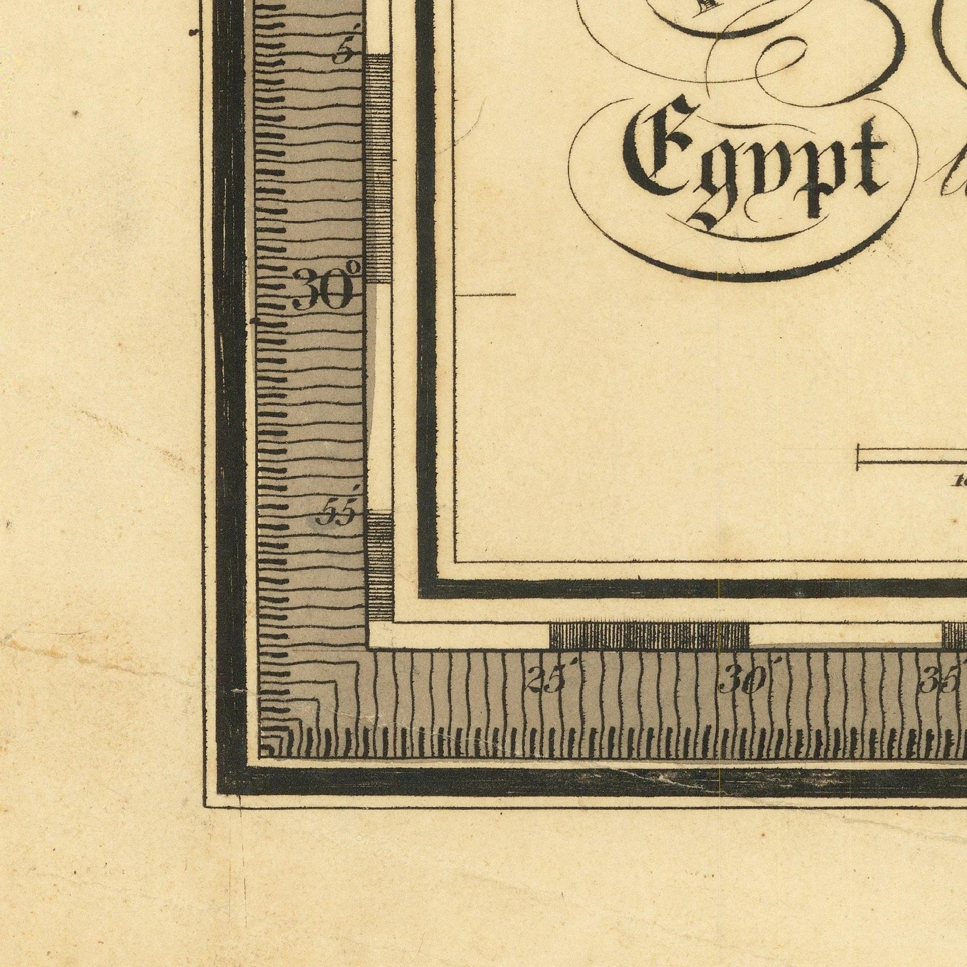 detail of the map from the bottom left corner