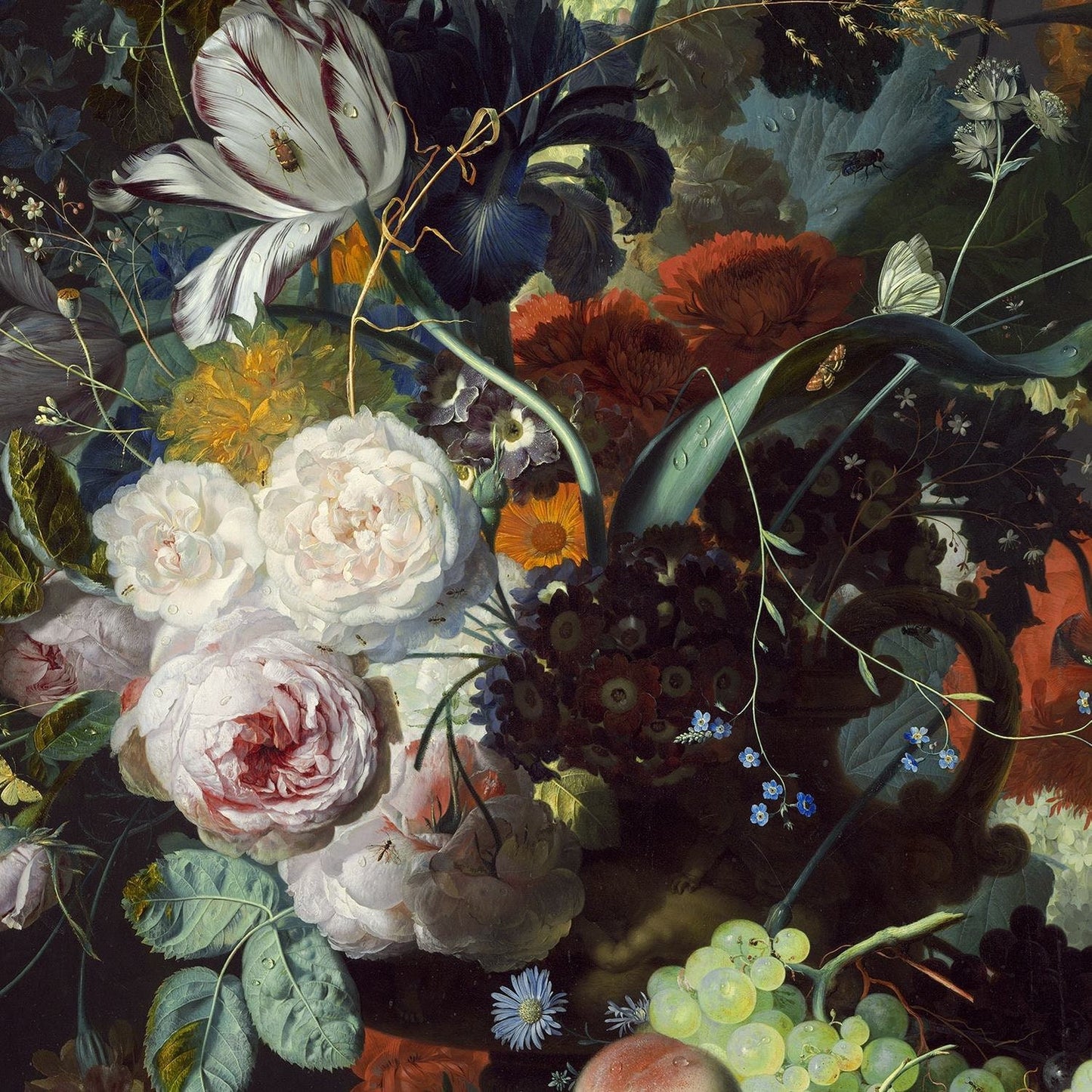 Jan Van Huysum, Still life with flowers, 1715