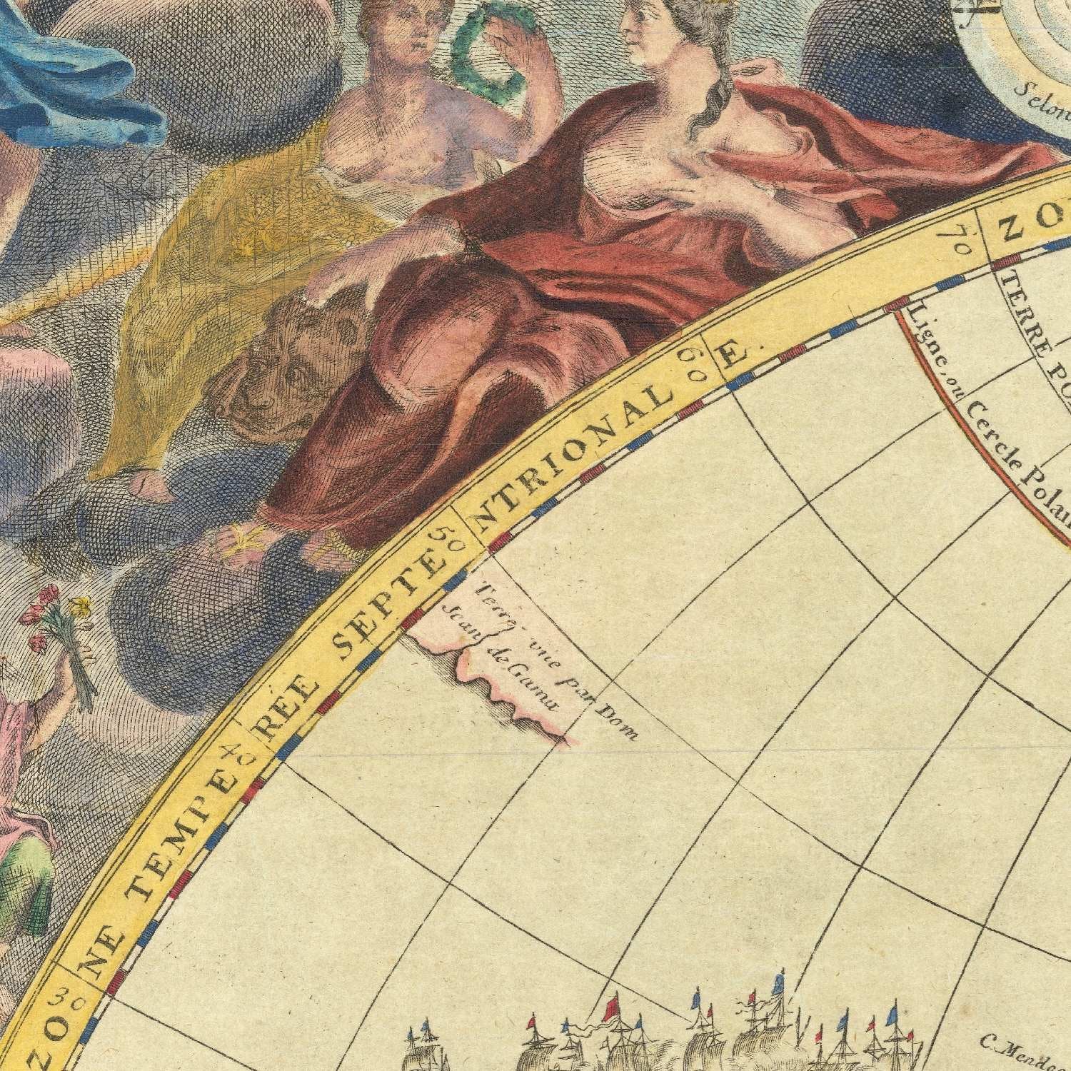 detail of the map from the centre left