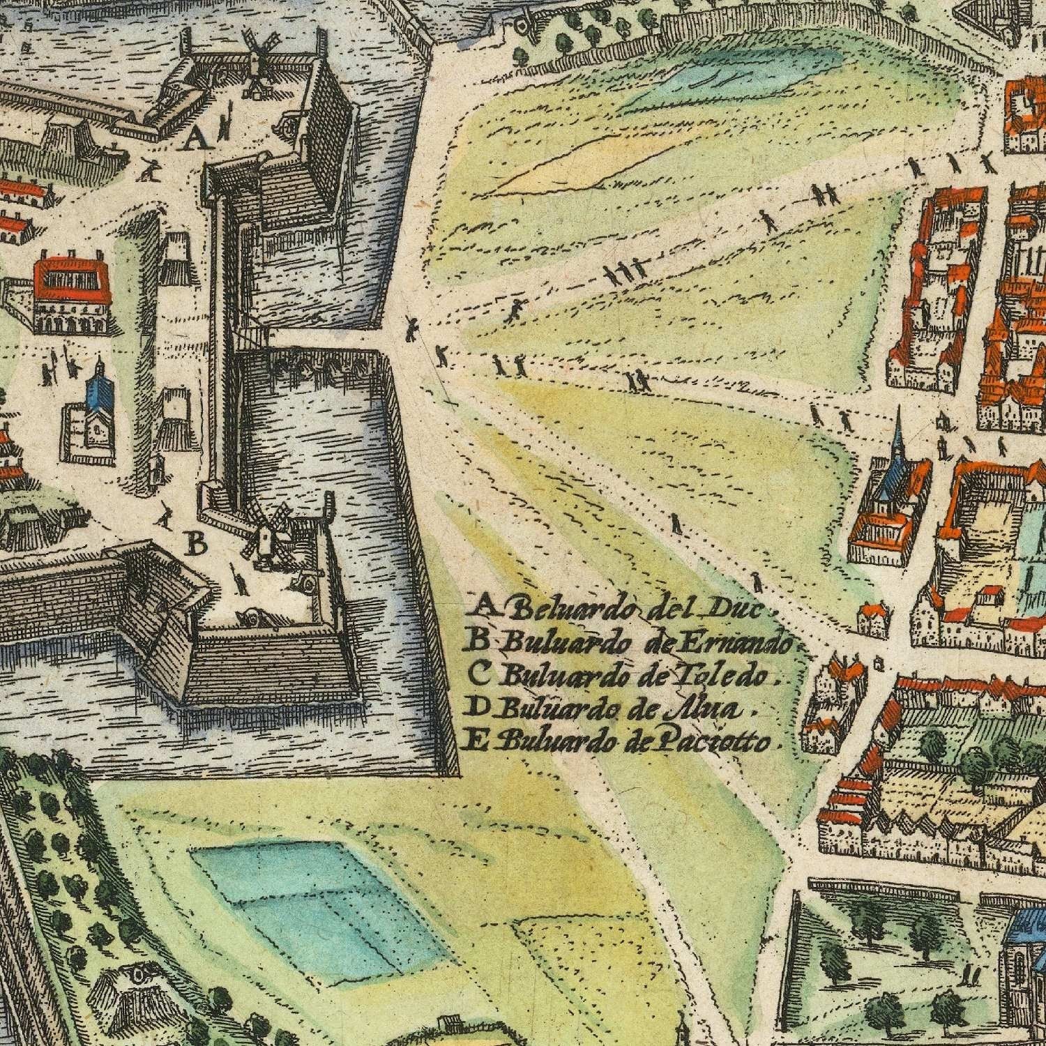 detail of the map from the centre left