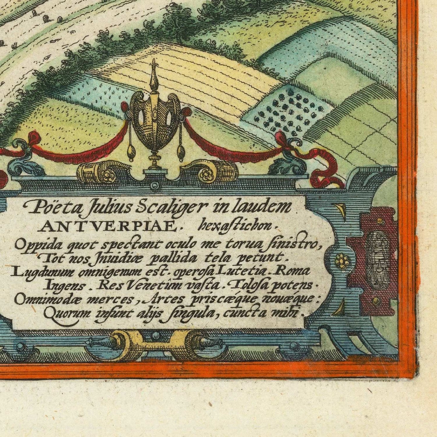 detail of the map from the bottom right corner