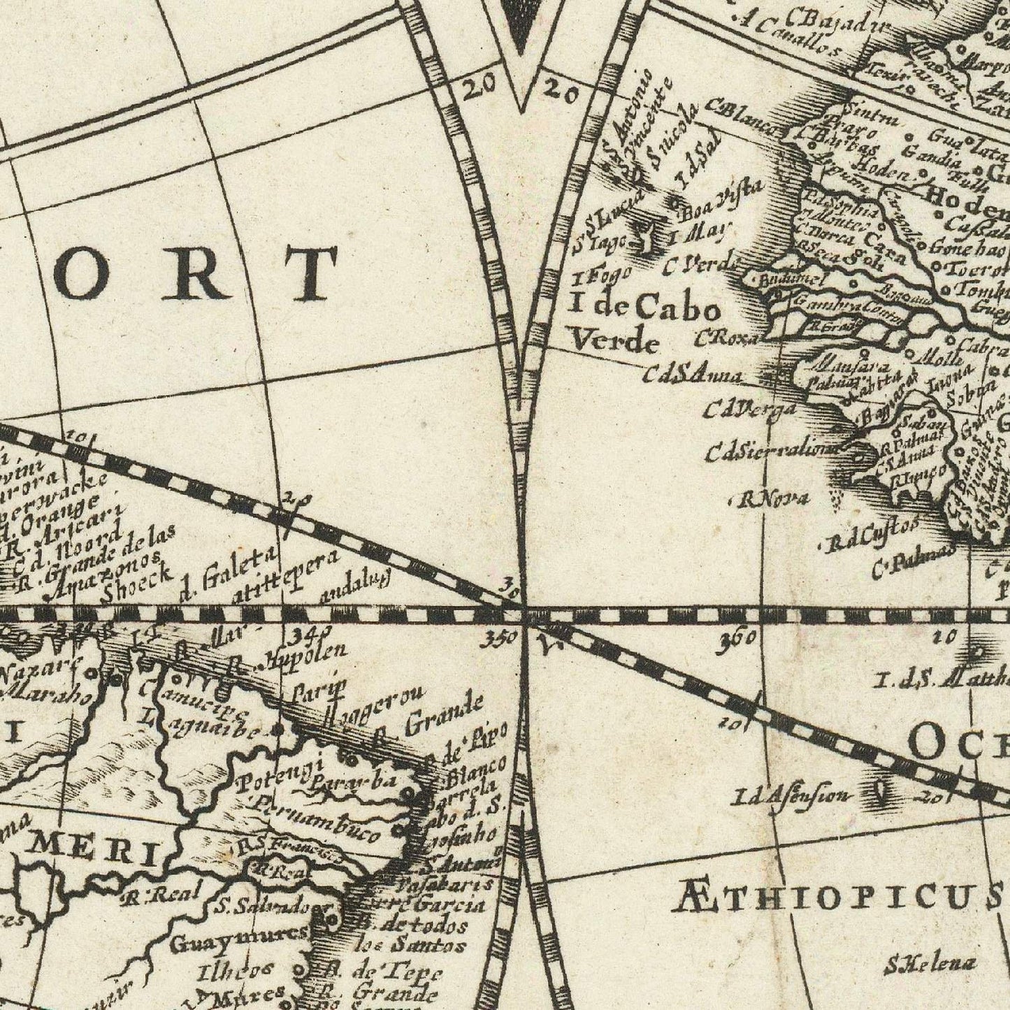 detail of the map from the centre 