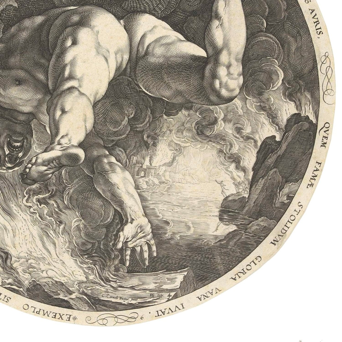 detail of the drawing reproduction from the bottom right corner