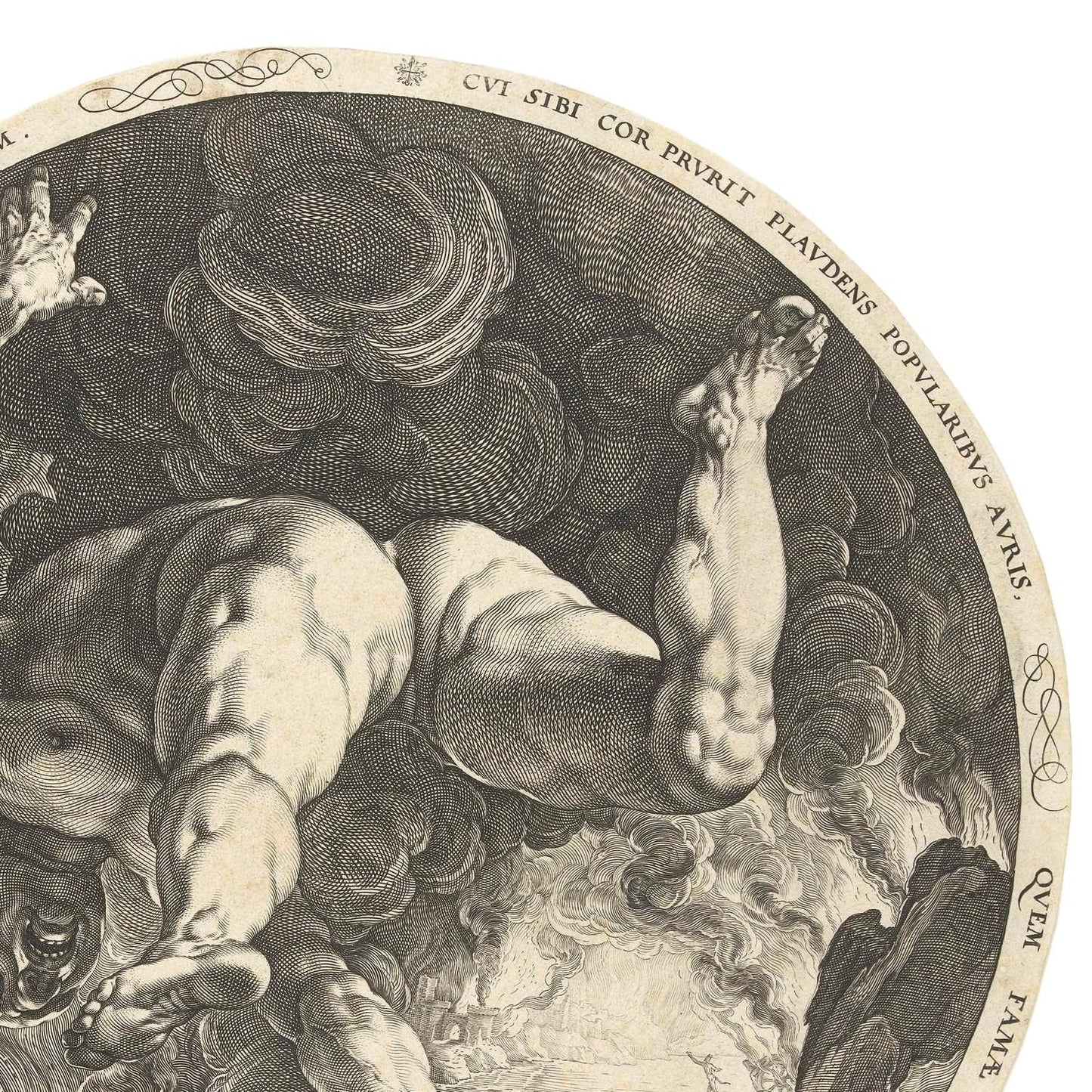 detail of the drawing reproduction from the top right corner