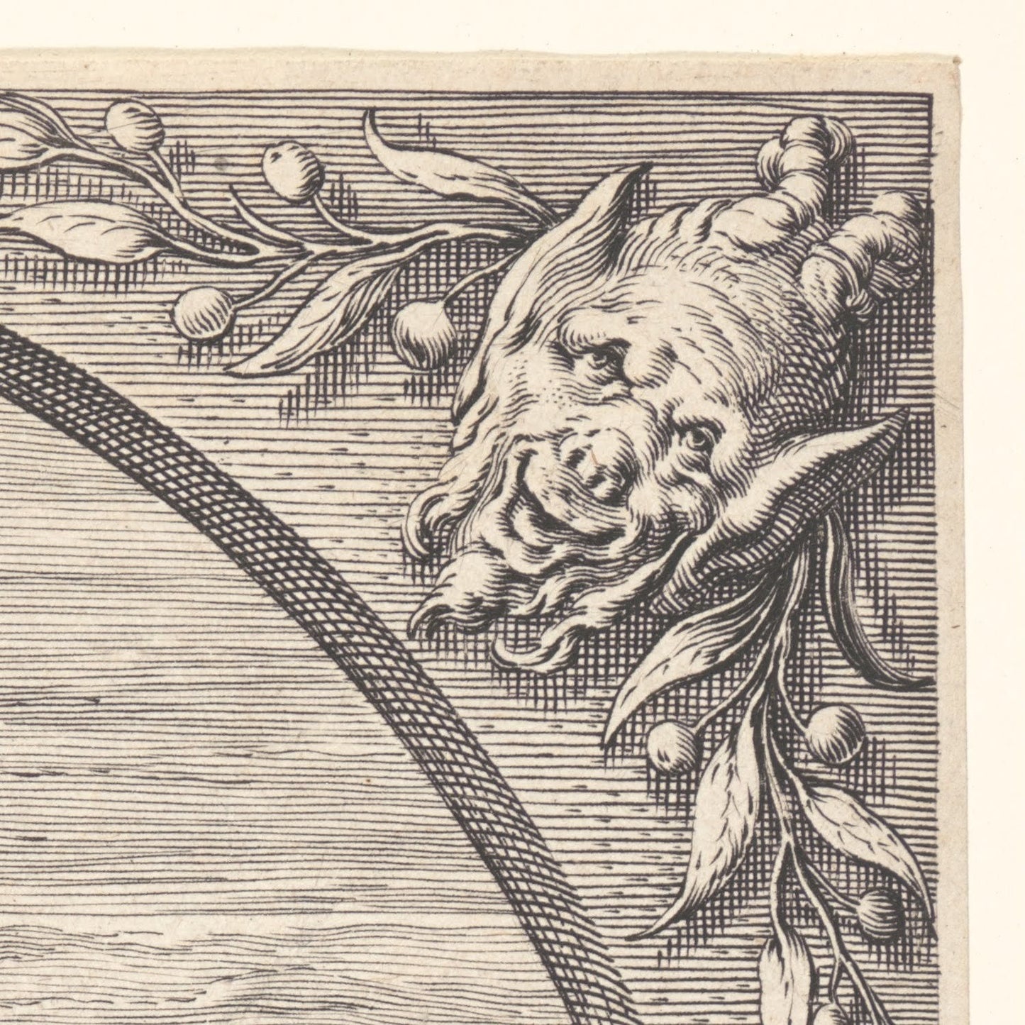 detail of the drawing reproduction from the top right corner