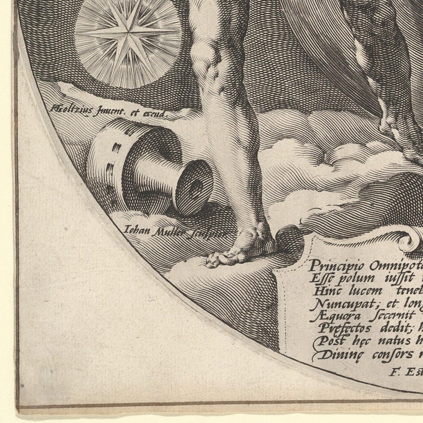 detail of the drawing reproduction from the bottom left corner