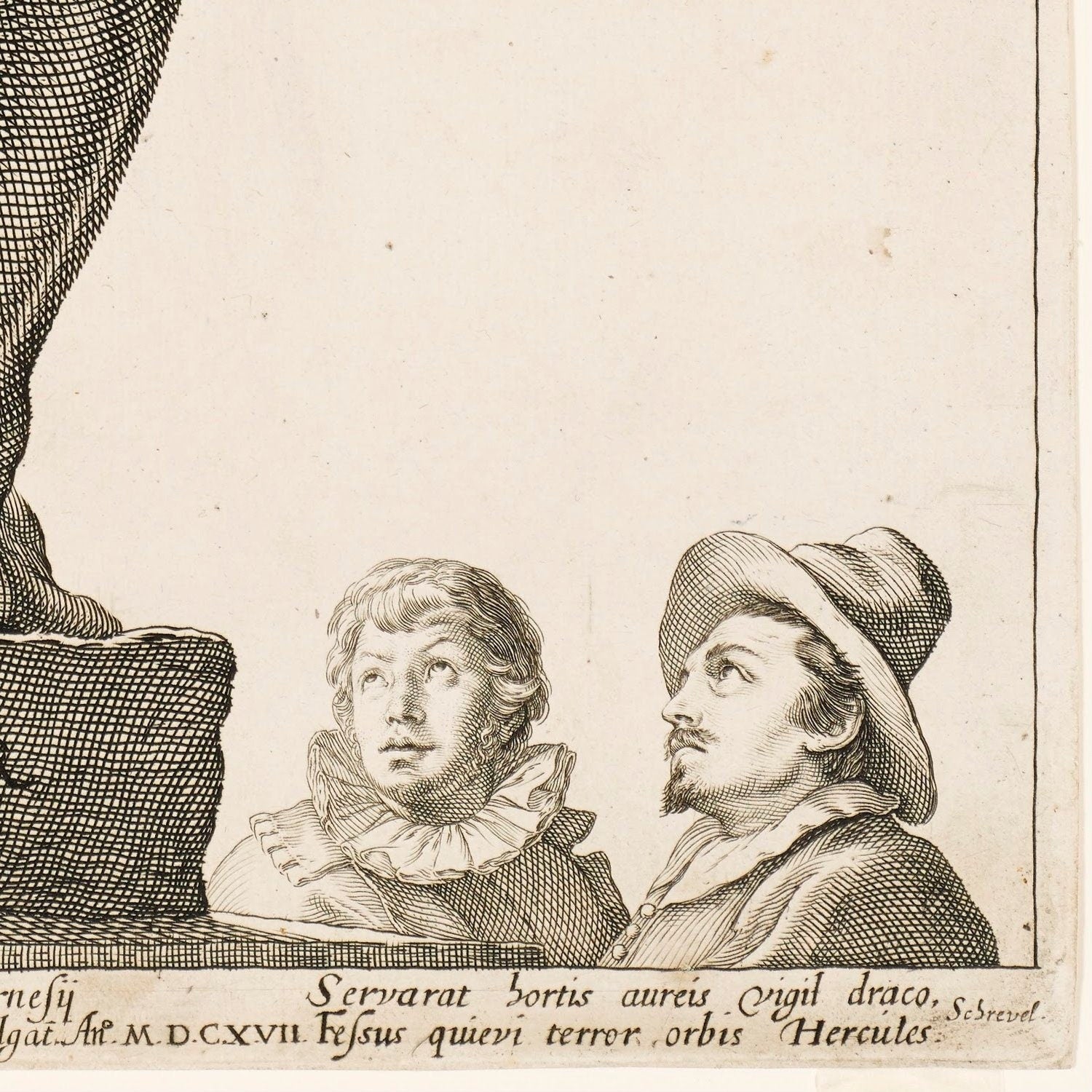 detail of the drawing reproduction from the bottom right corner