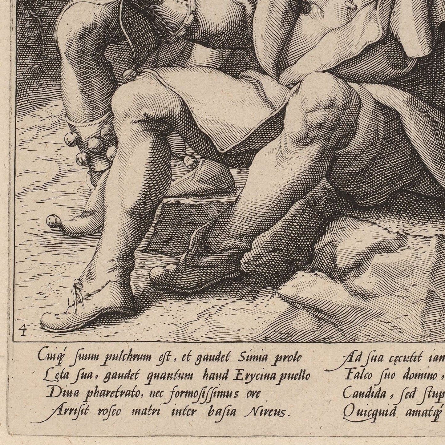 detail of the drawing reproduction from the bottom left corner