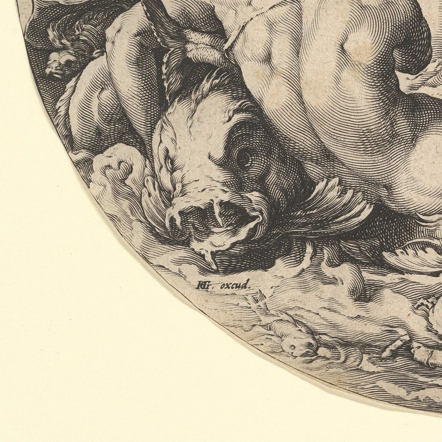 detail of the drawing reproduction from the bottom left corner