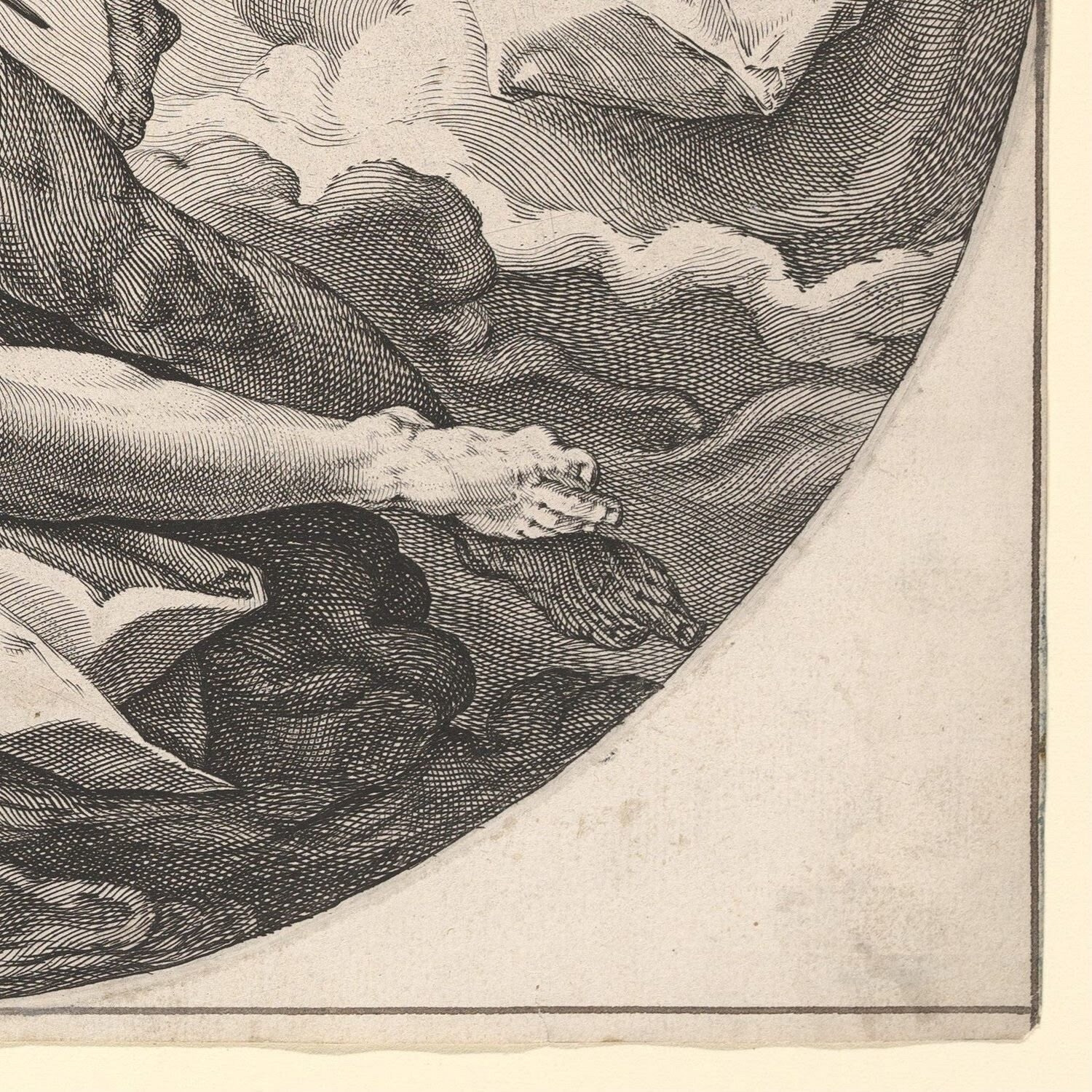 detail of the drawing reproduction from the bottom right corner