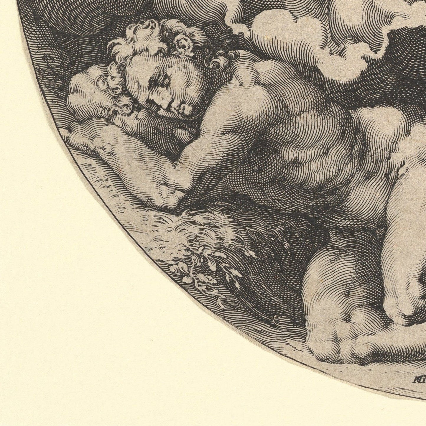 detail of the drawing reproduction from the bottom left corner