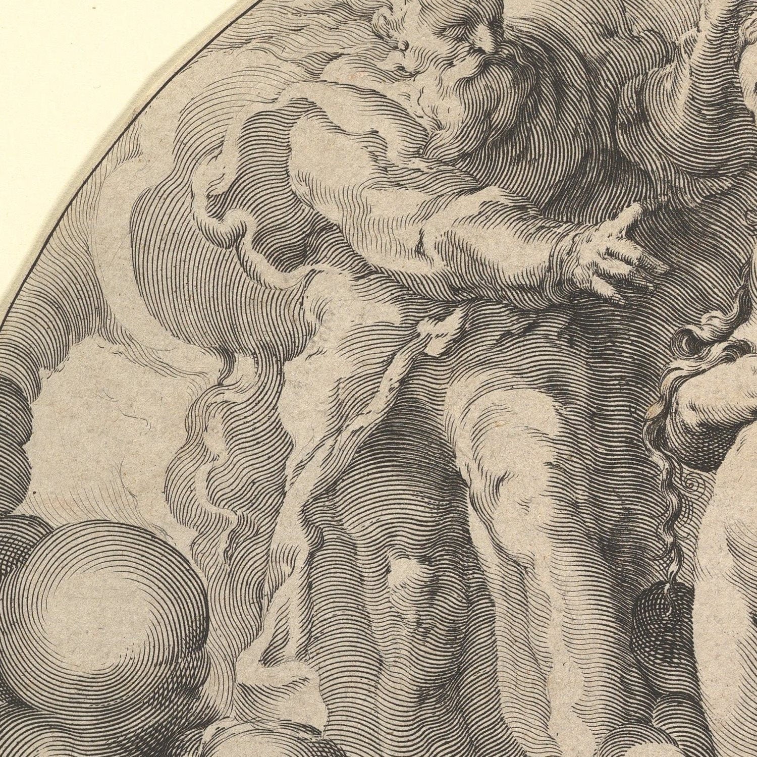 detail of the drawing reproduction from the centre left