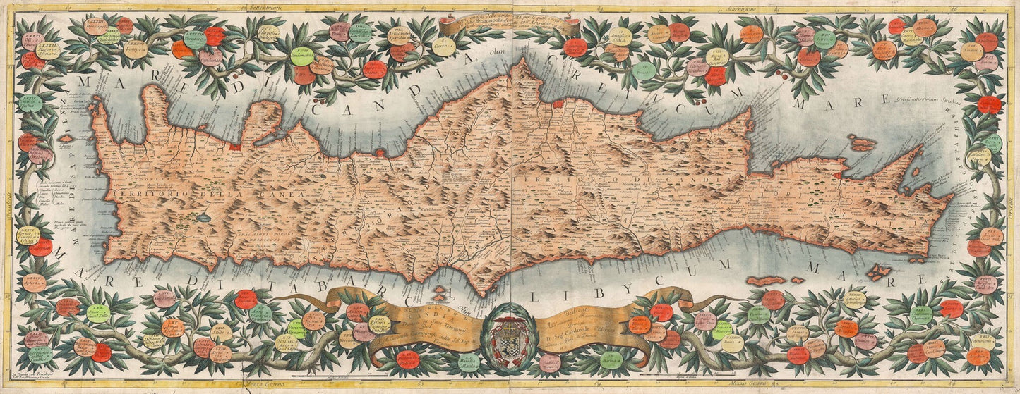 presentation of the map reproduction without a frame