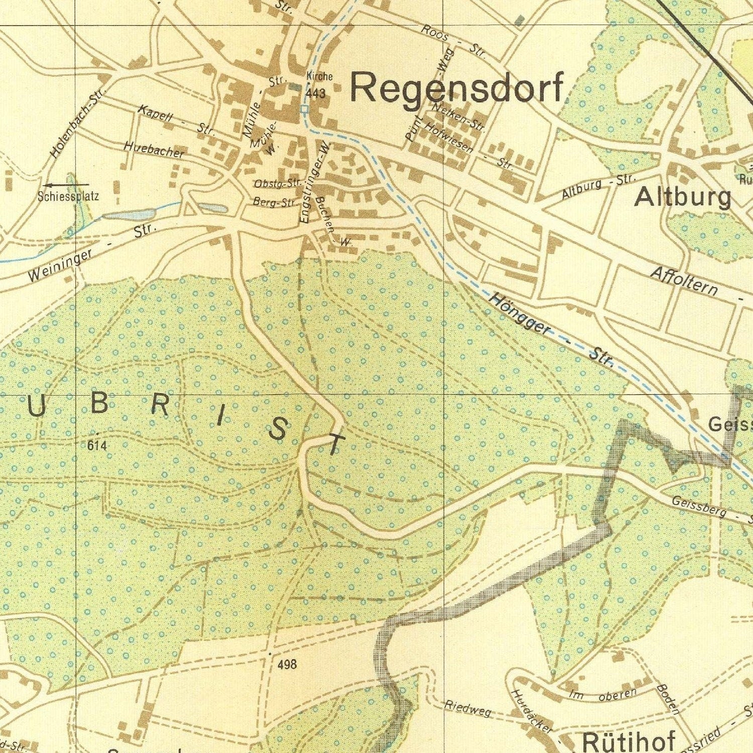 detail of the map from the centre left