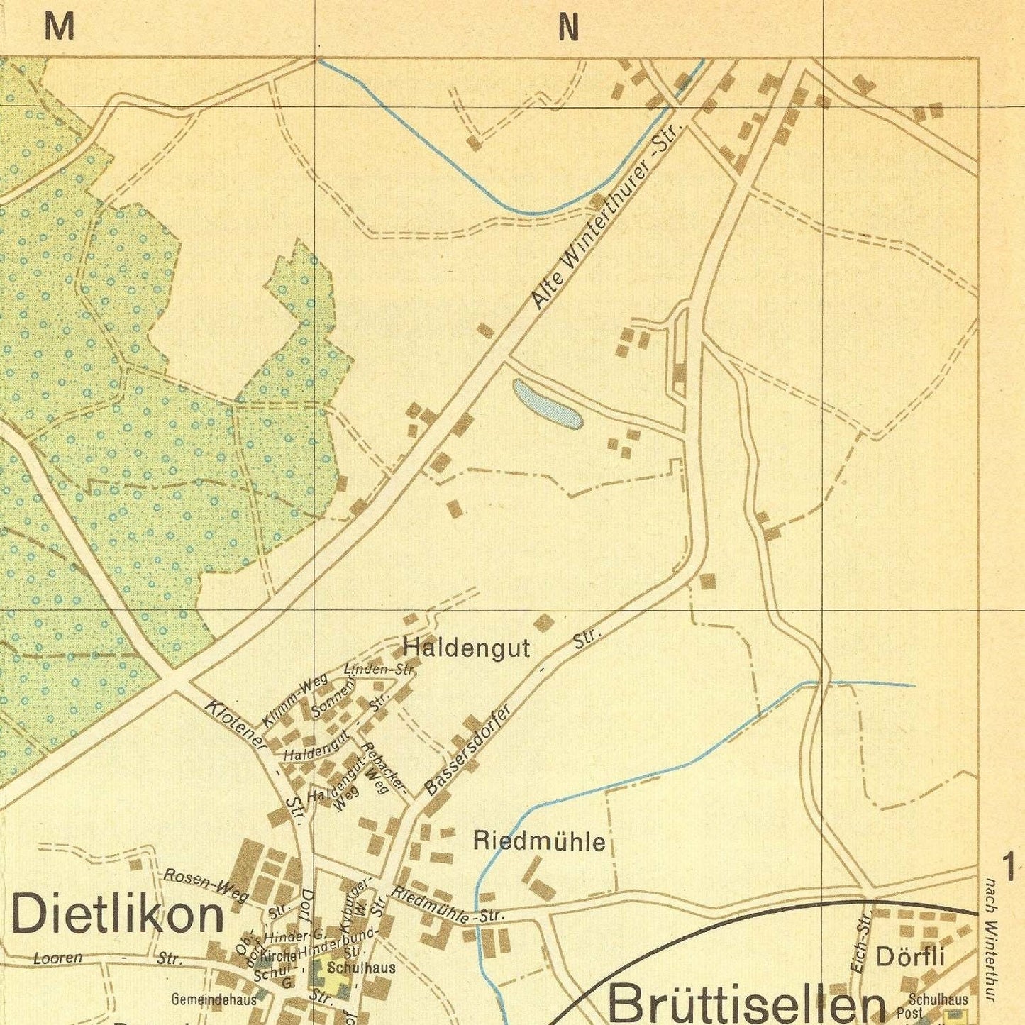 detail of the map from the top right corner