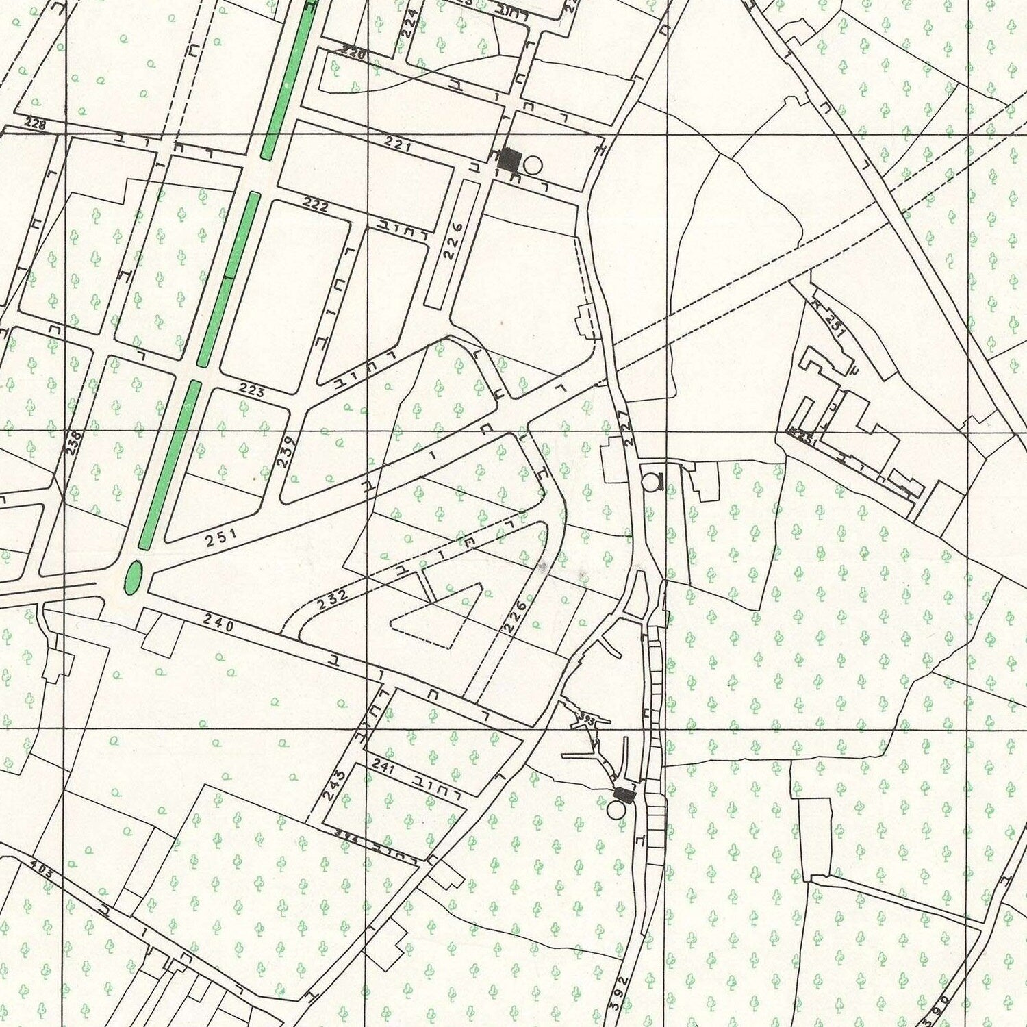 detail of the map from the centre 