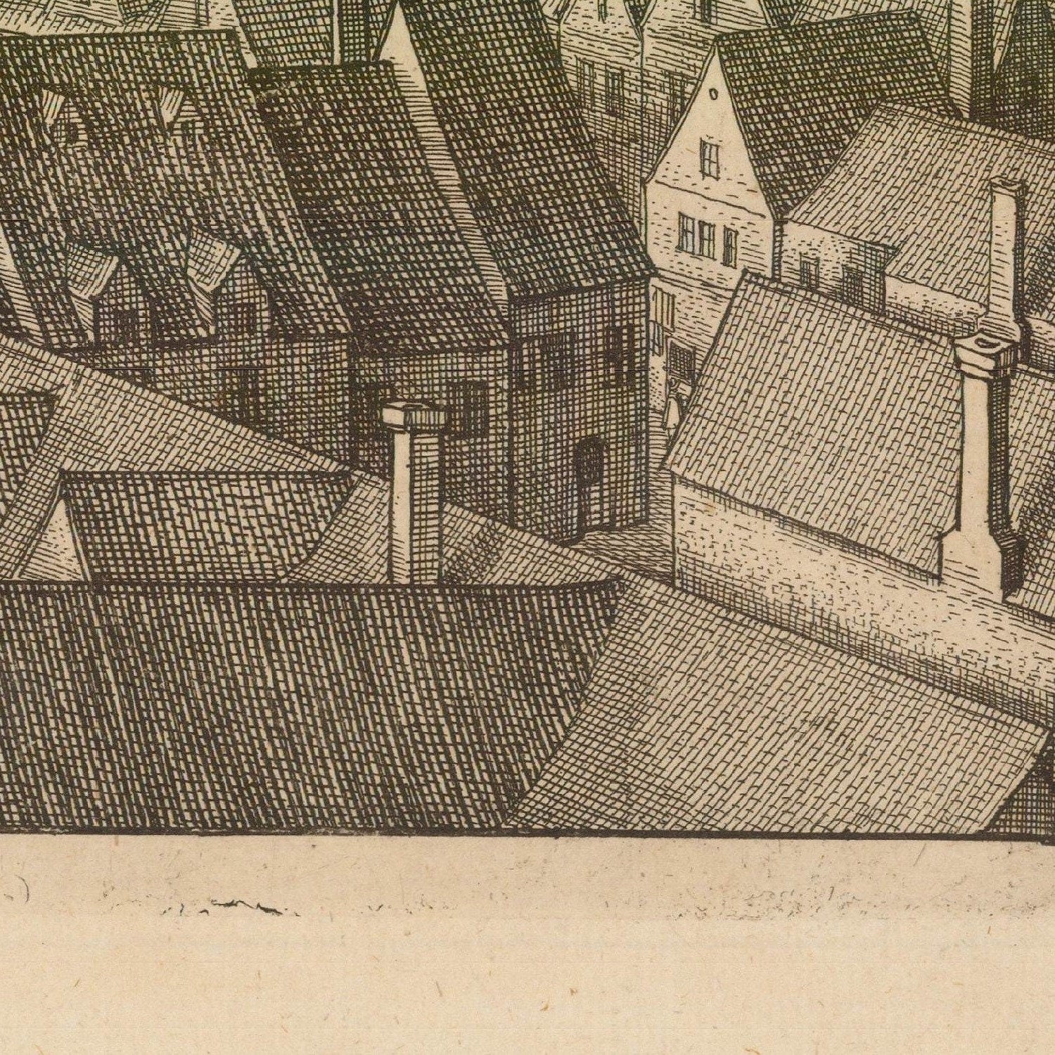 detail of the map from the bottom right corner