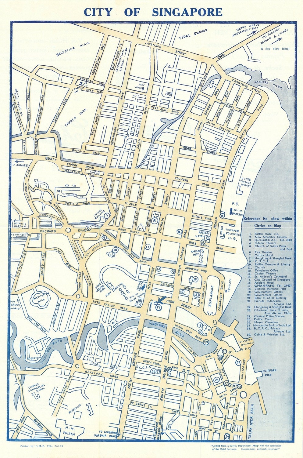 presentation of the map reproduction without a frame