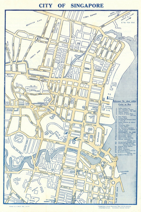 presentation of the map reproduction without a frame