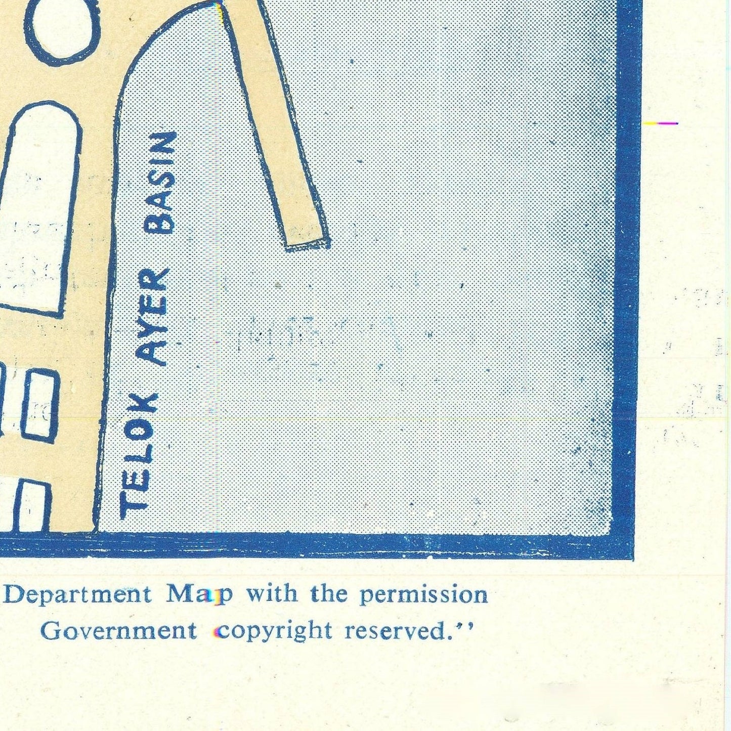 detail of the map from the bottom right corner