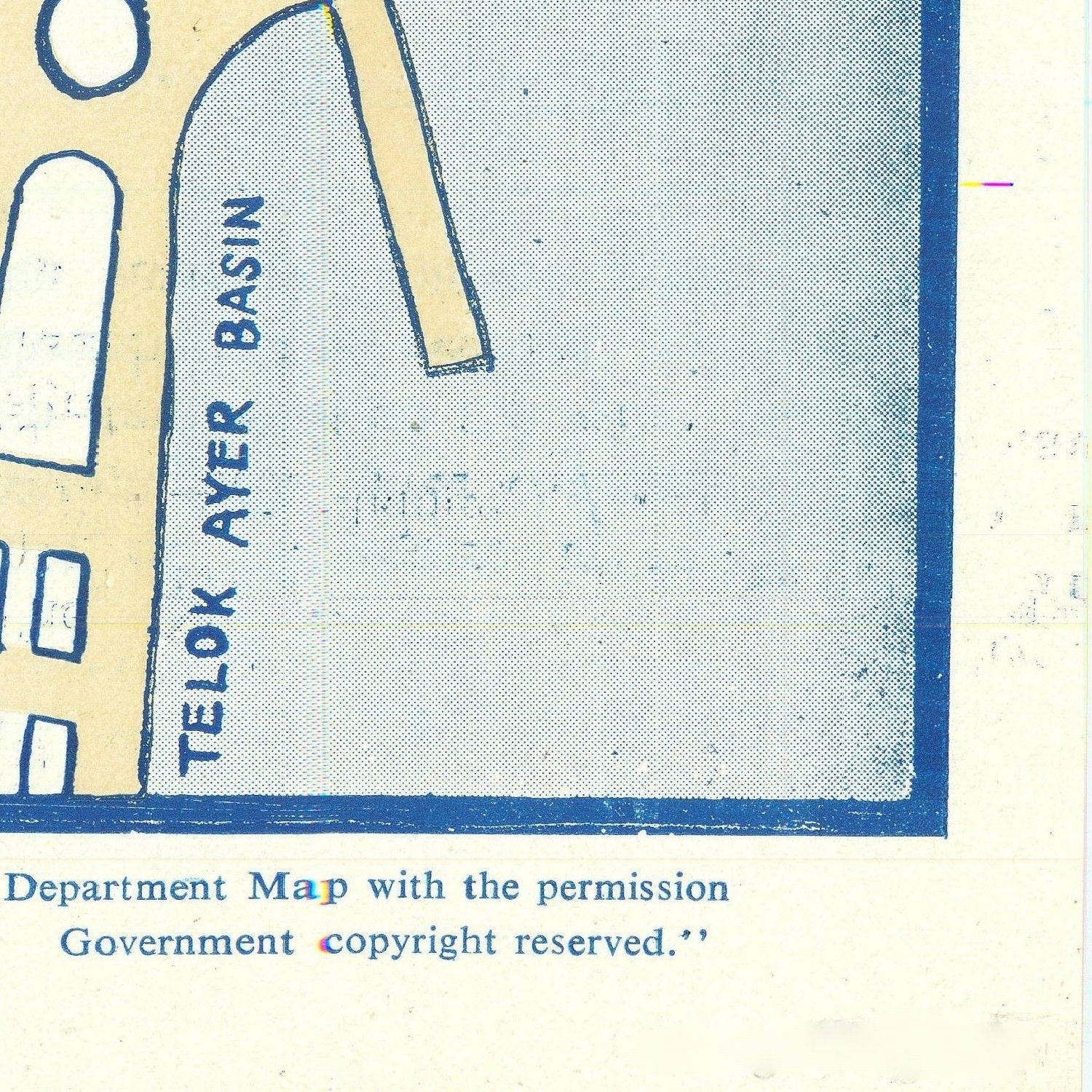 detail of the map from the bottom right corner