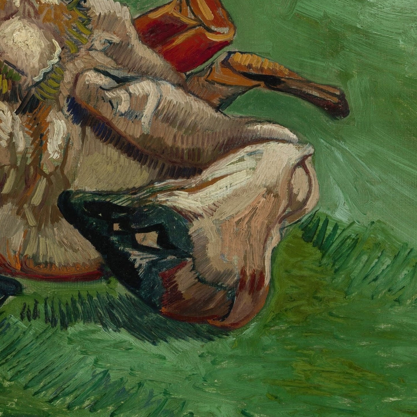 detail of the fine art reproduction from the centre left