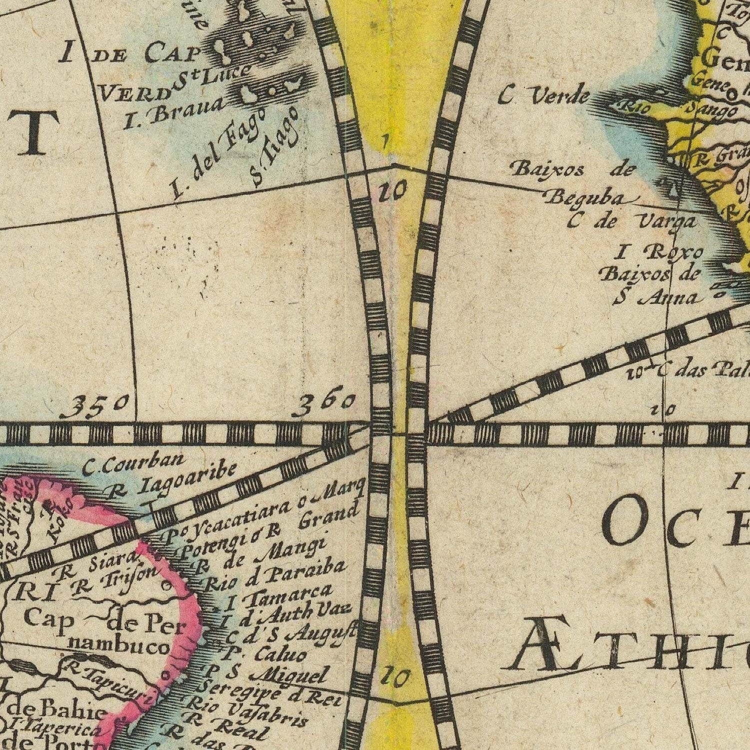 detail of the map from the centre 