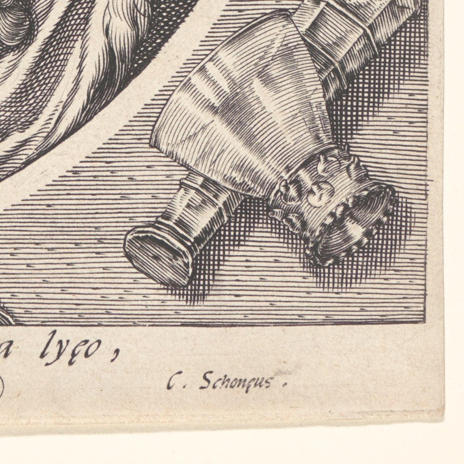 detail of the drawing reproduction from the bottom right corner