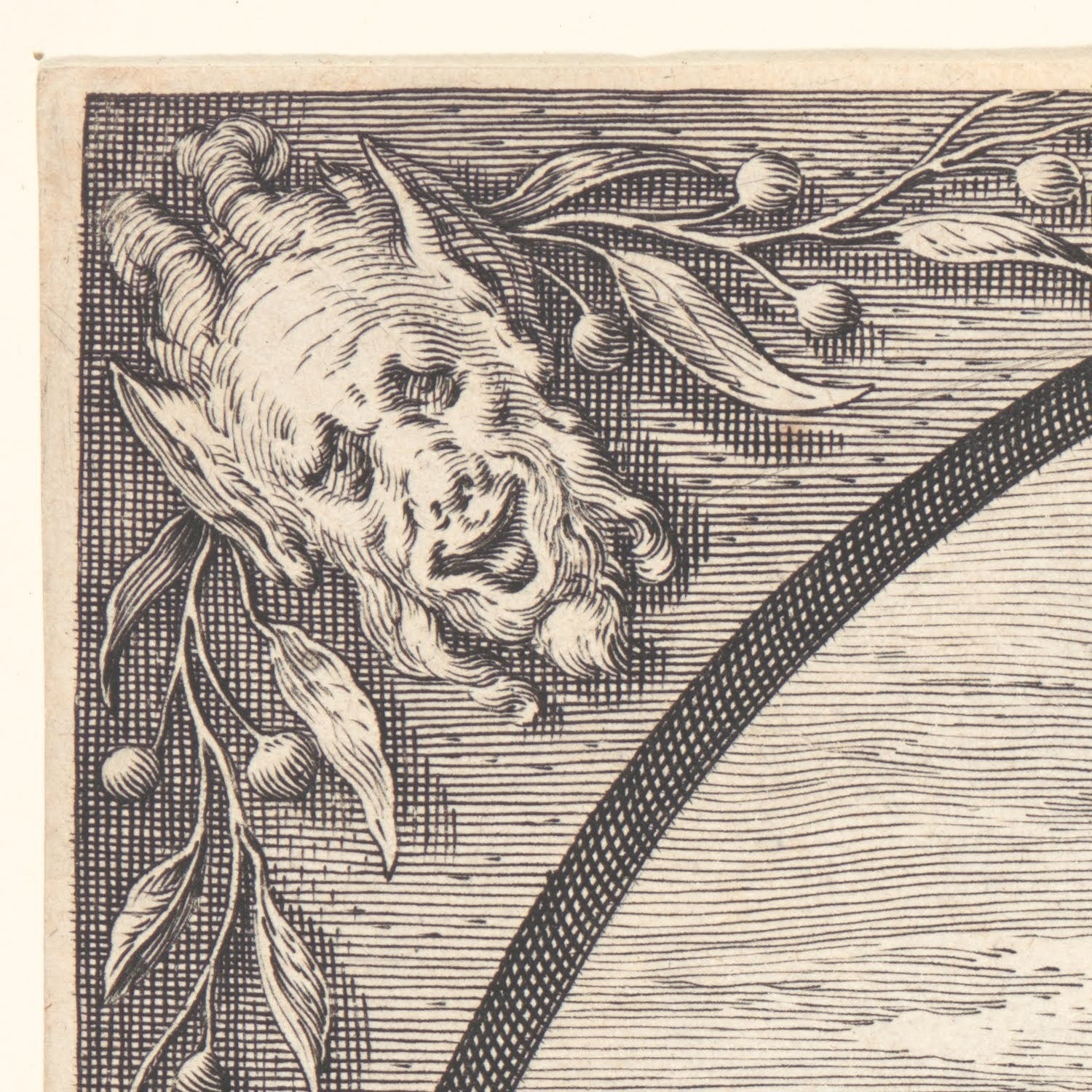 detail of the drawing reproduction from the top left corner