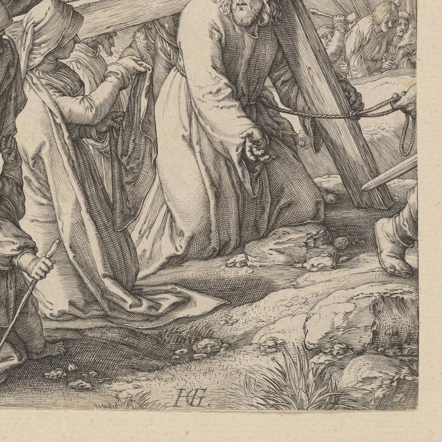 detail of the drawing reproduction from the bottom right corner