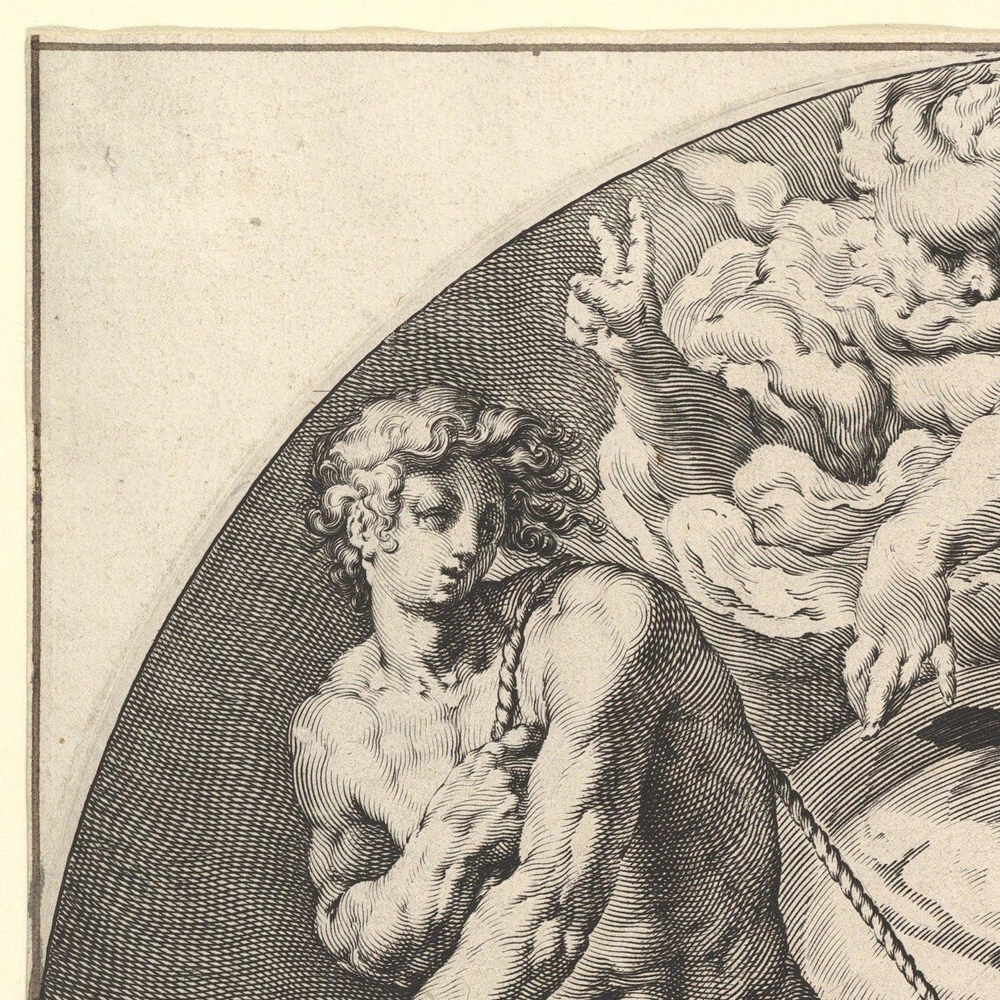 detail of the drawing reproduction from the top left corner