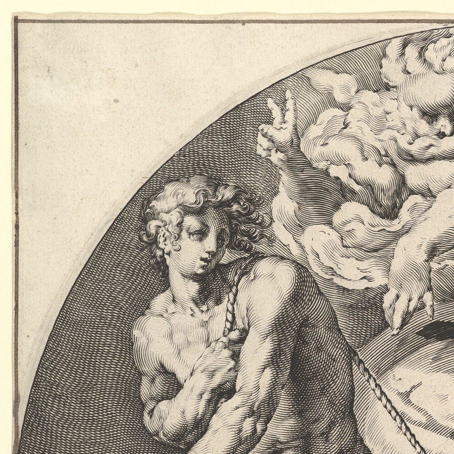 detail of the drawing reproduction from the top left corner